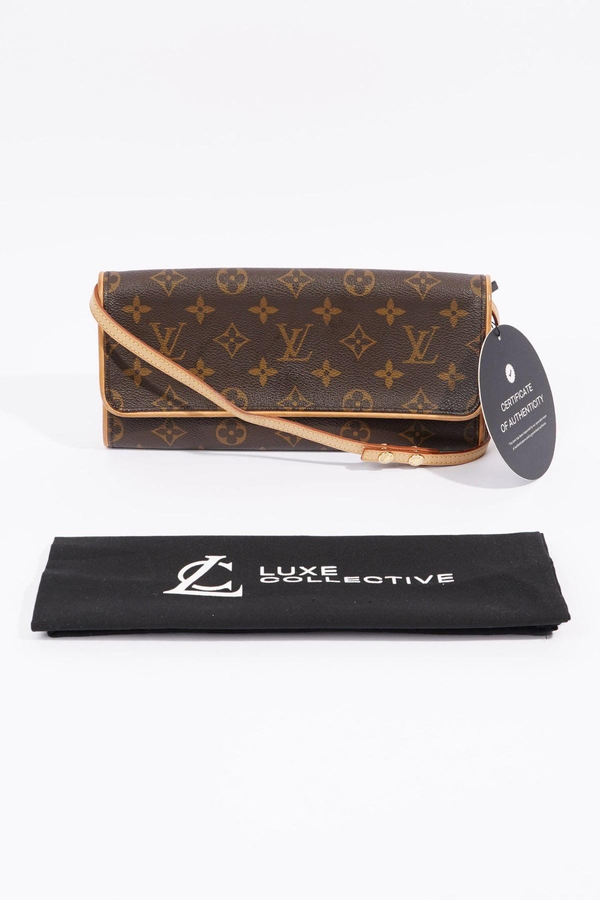 Louis Vuitton Womens Vintage Pochette Twin Monogram Canvas GM