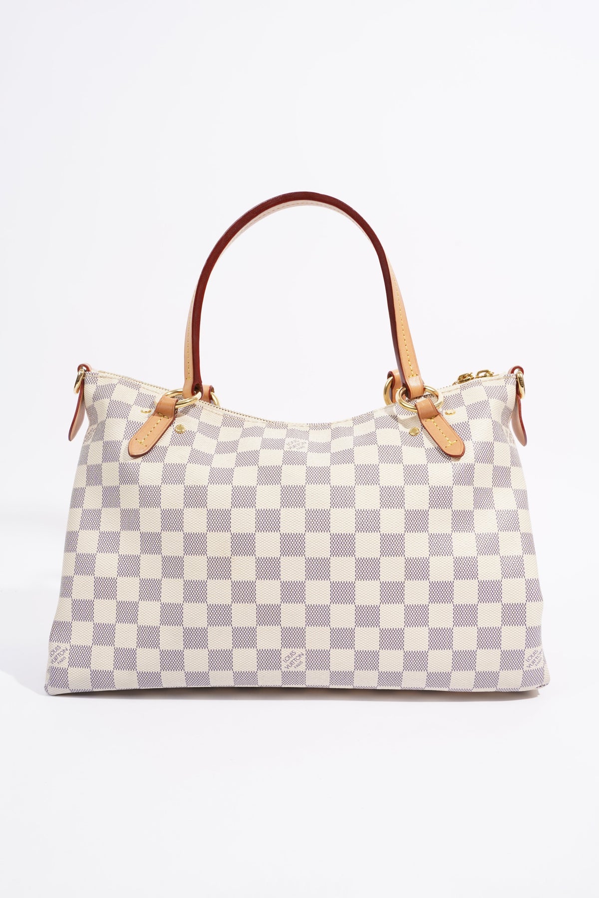 Louis Vuitton Womens Lymington Handbag Damier Azur Canvas