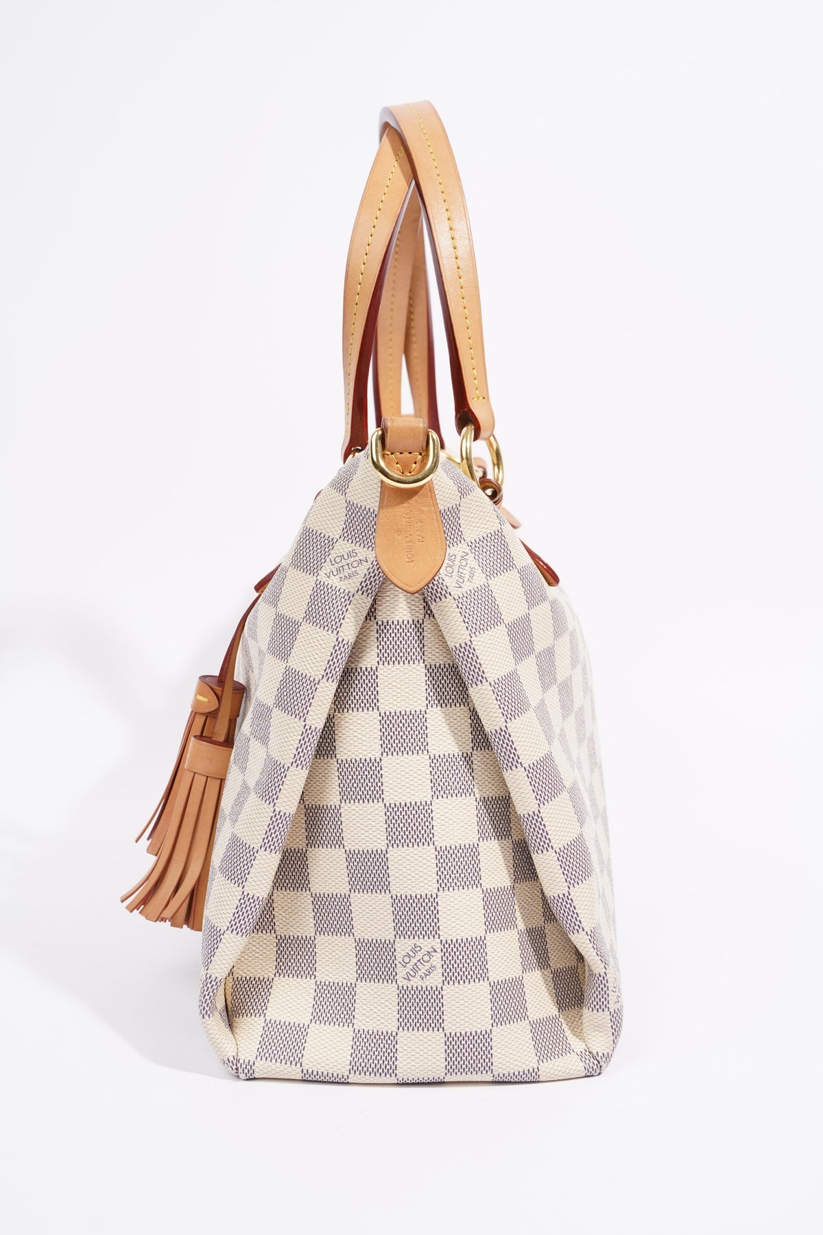 Louis Vuitton Womens Lymington Handbag Damier Azur Canvas