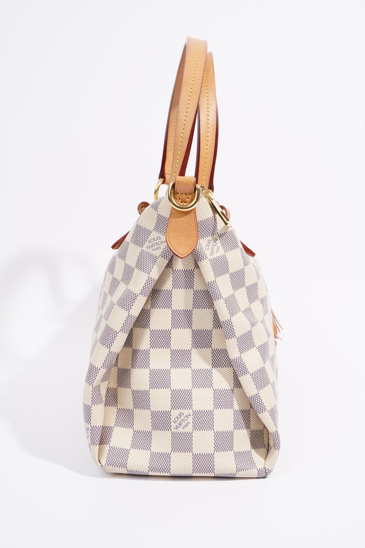 Louis Vuitton Womens Lymington Handbag Damier Azur Canvas