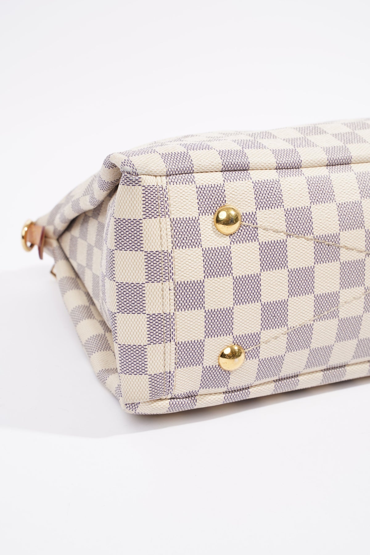 Louis Vuitton Womens Lymington Handbag Damier Azur Canvas