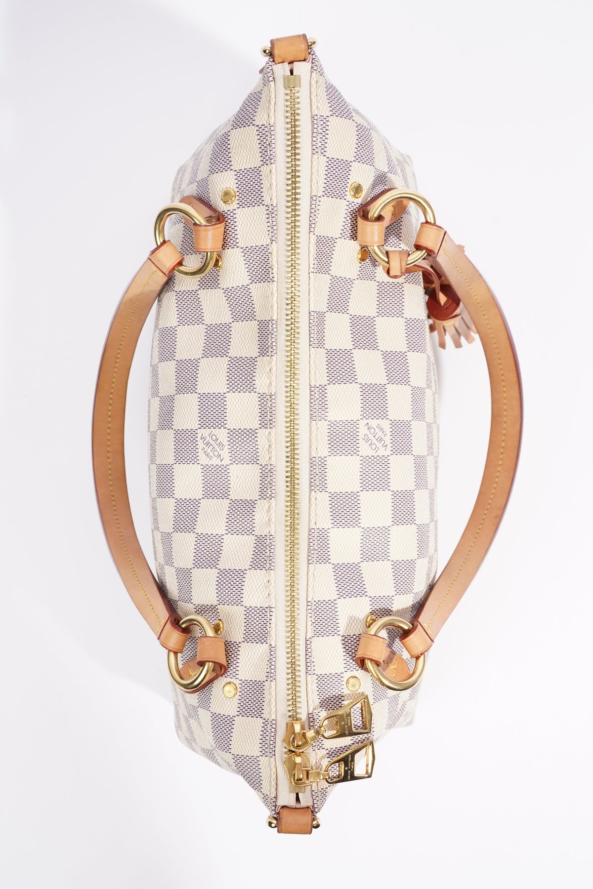 Louis Vuitton Womens Lymington Handbag Damier Azur Canvas