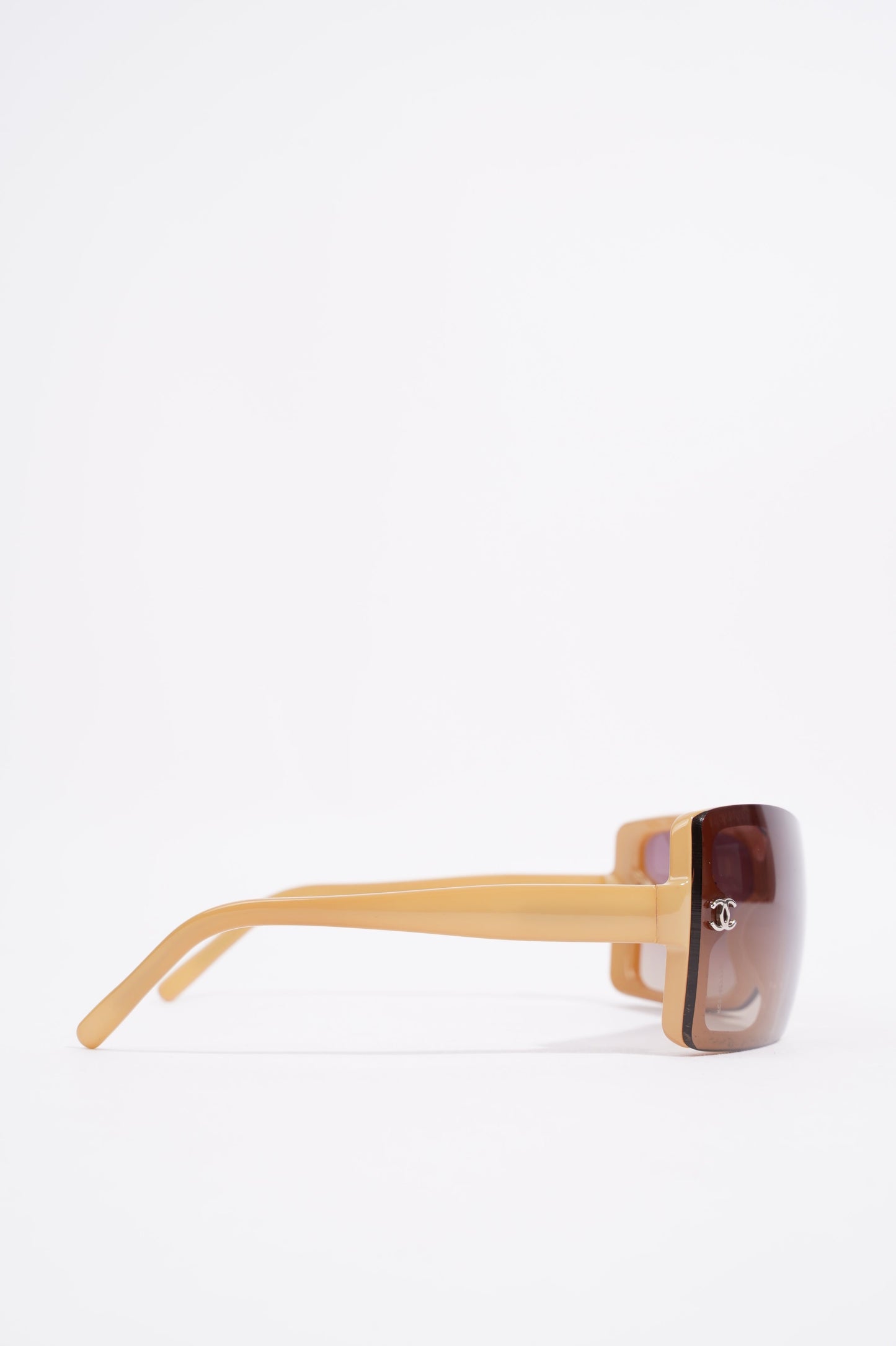 Chanel Womens Oversized Sunglasses Brown Acetate 120