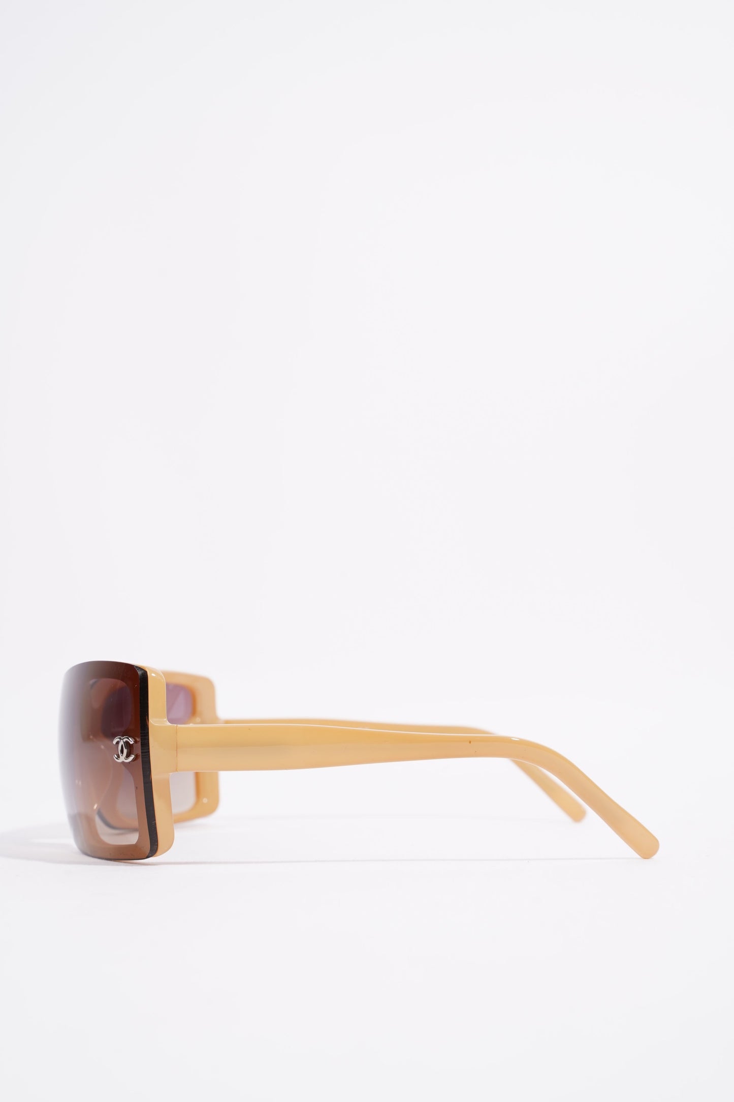 Chanel Womens Oversized Sunglasses Brown Acetate 120