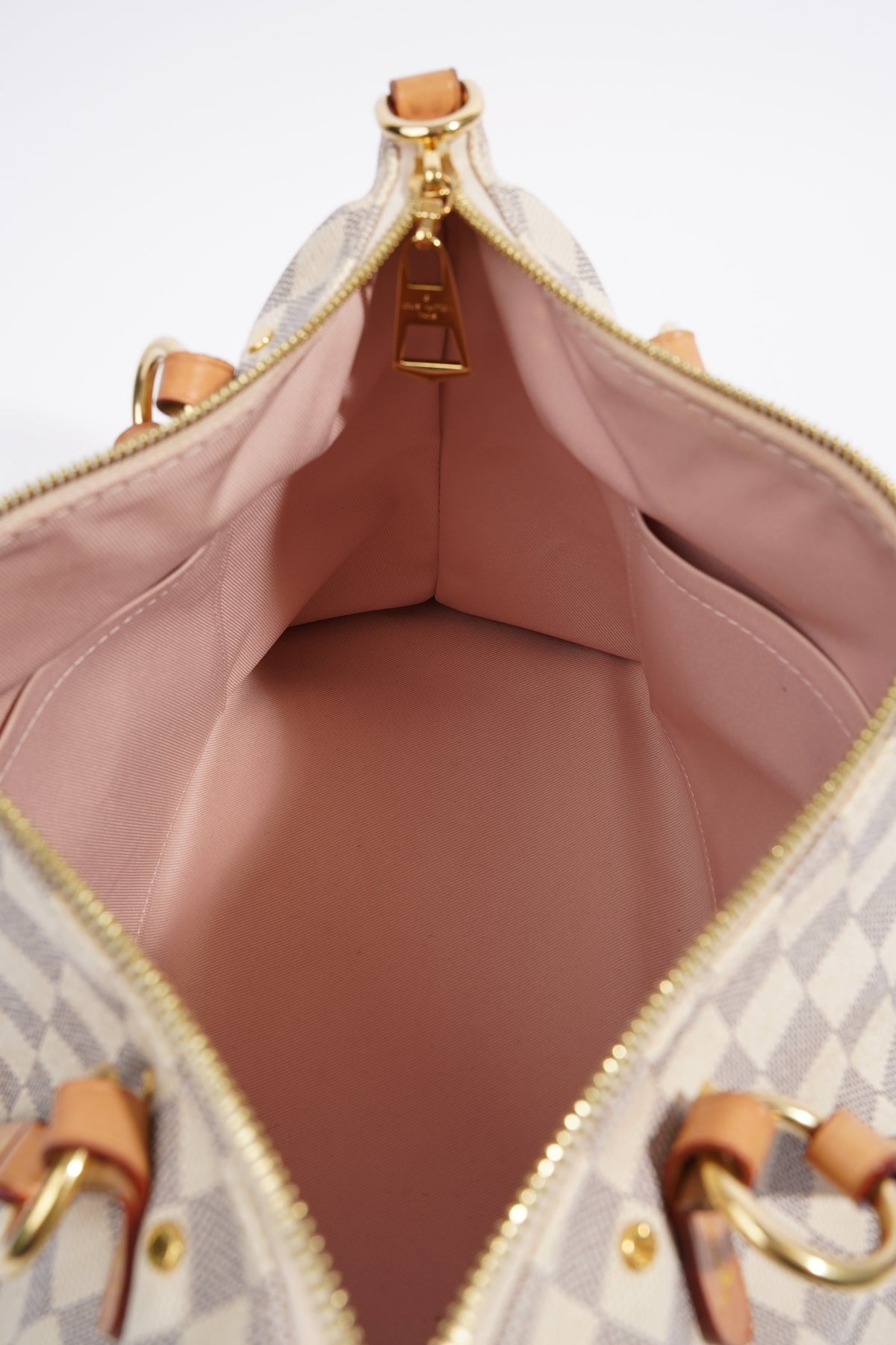 Louis Vuitton Womens Lymington Handbag Damier Azur Canvas