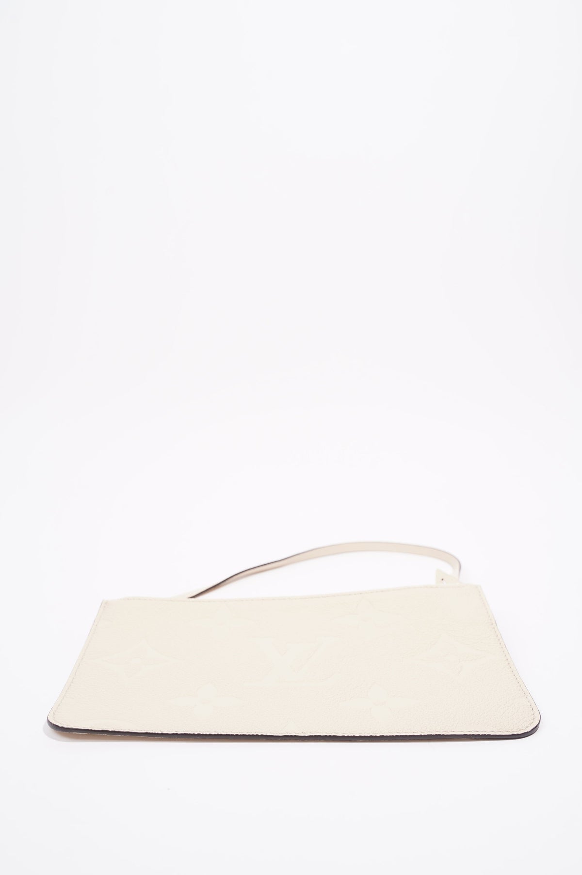 Louis Vuitton Womens Tourterelle Never Full Pochette Empreinte Leather MM