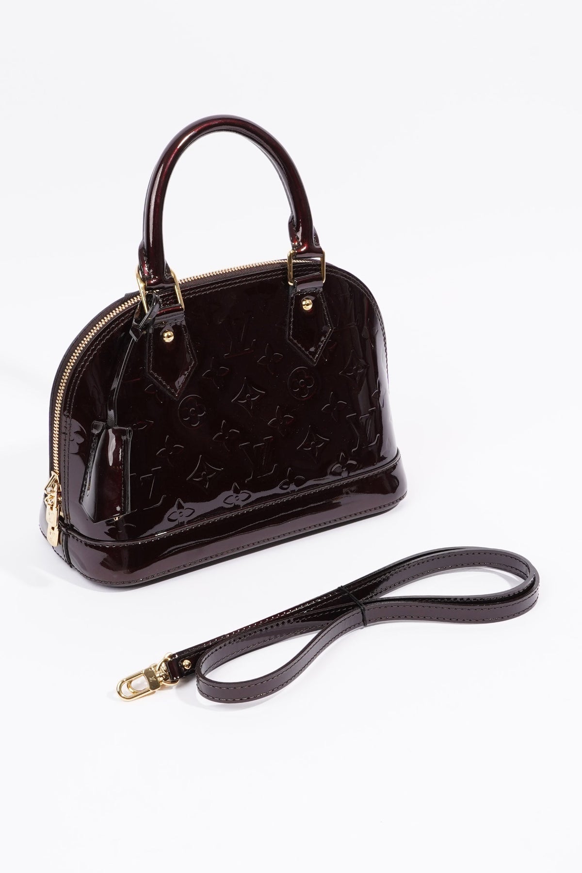 Louis Vuitton Womens Alma Vernis BB Amarante