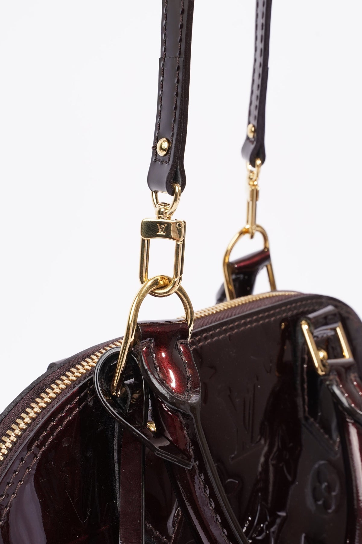 Louis Vuitton Womens Alma Vernis BB Amarante