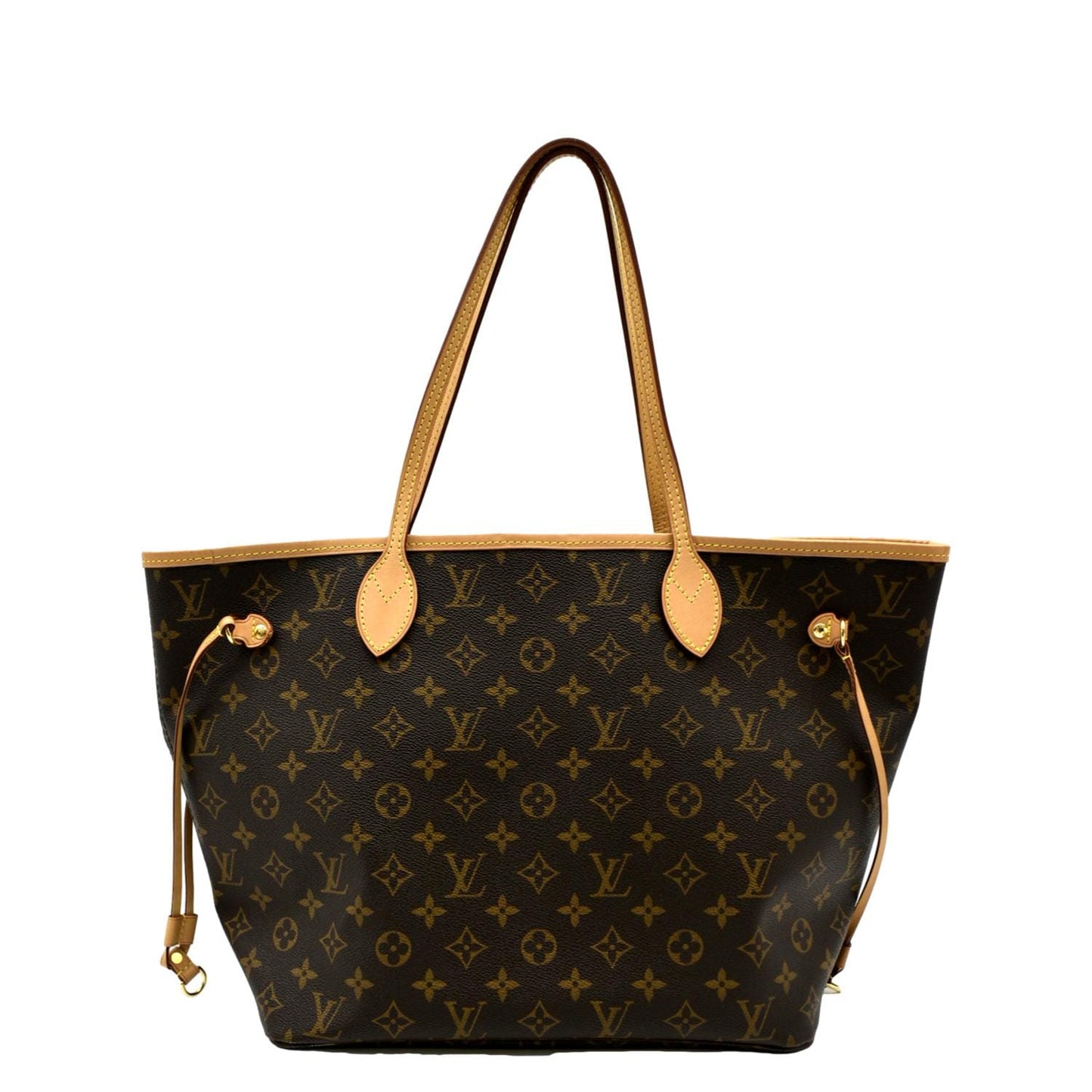 LOUIS VUITTON Neverfull MM Monogram Canvas Tote Bag Brown