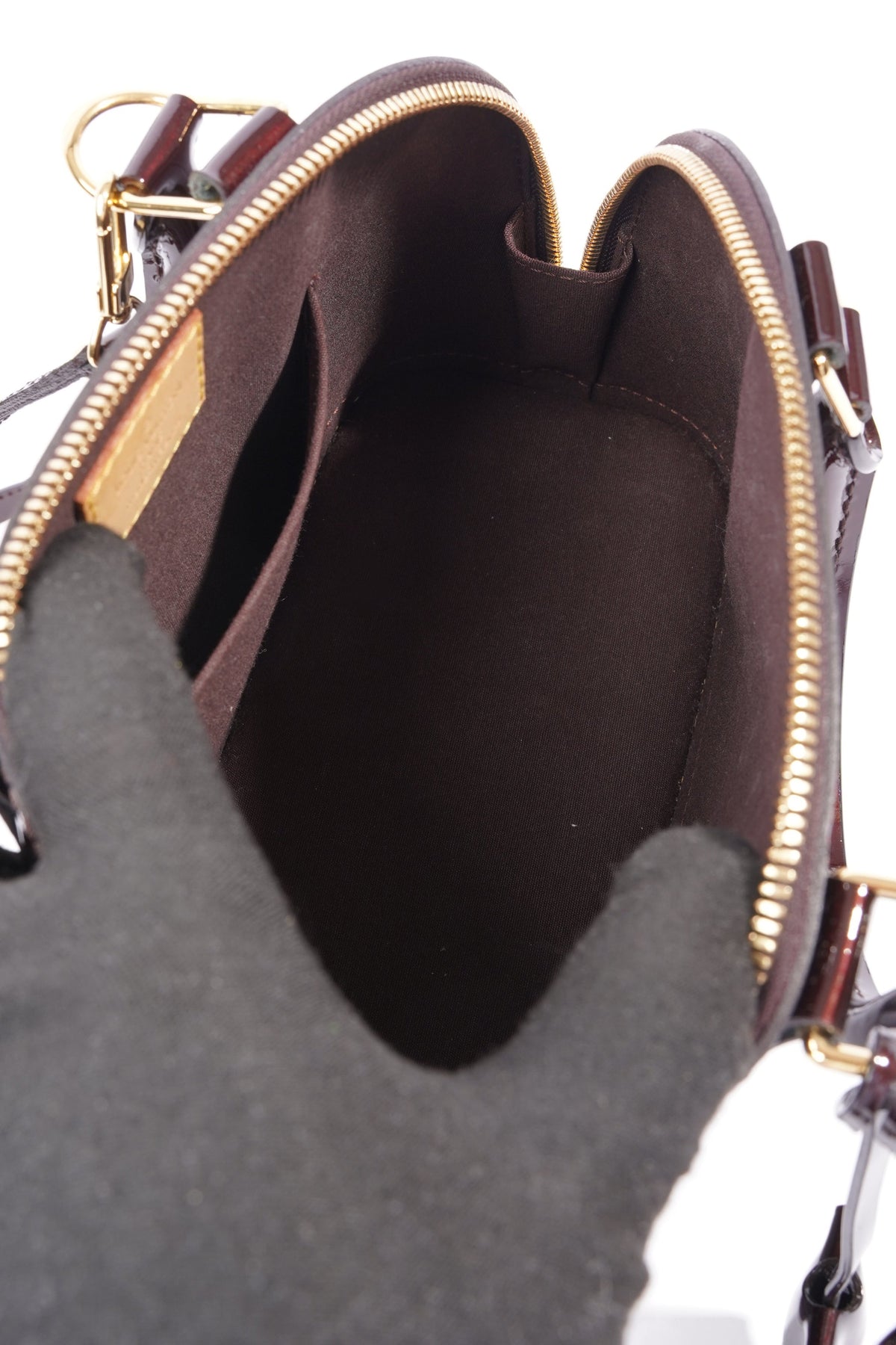 Louis Vuitton Womens Alma Vernis BB Amarante
