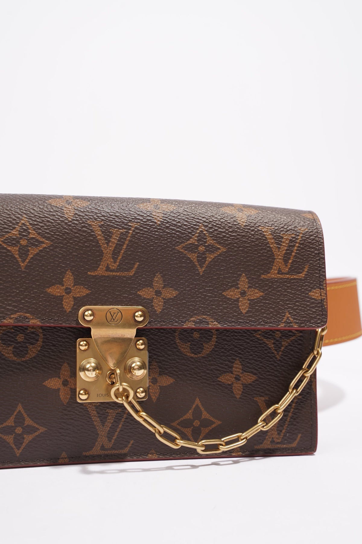 Louis Vuitton Womens S Lock Belt Pouch Monogram Canvas