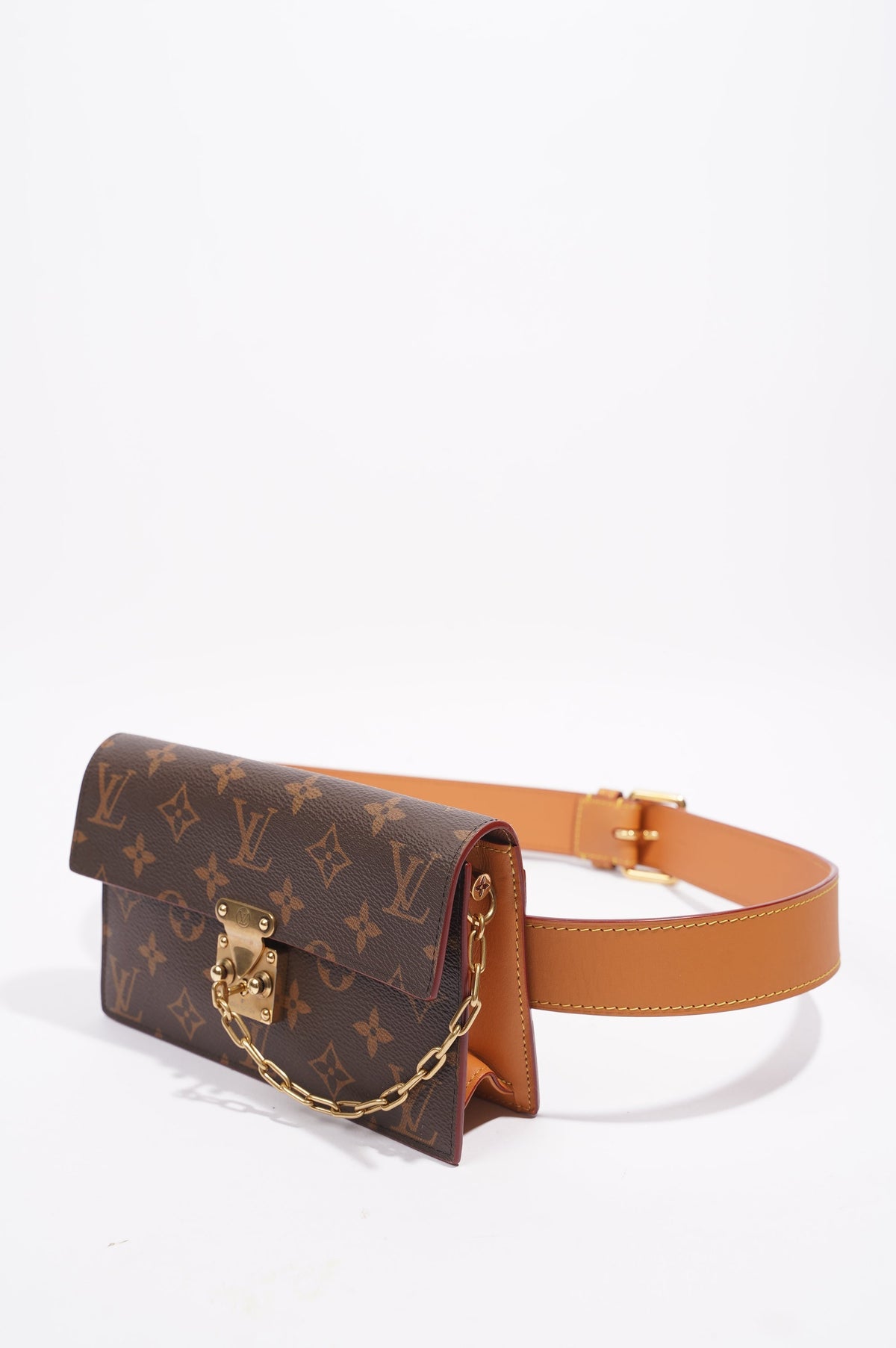 Louis Vuitton Womens S Lock Belt Pouch Monogram Canvas