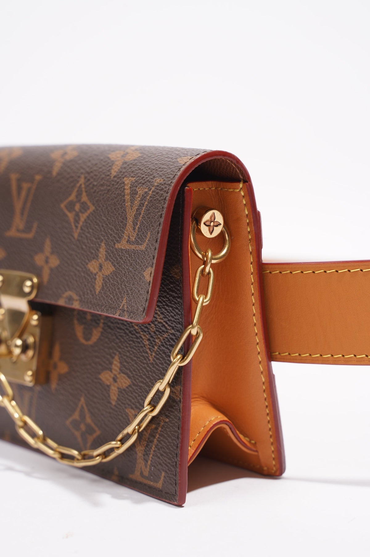 Louis Vuitton Womens S Lock Belt Pouch Monogram Canvas