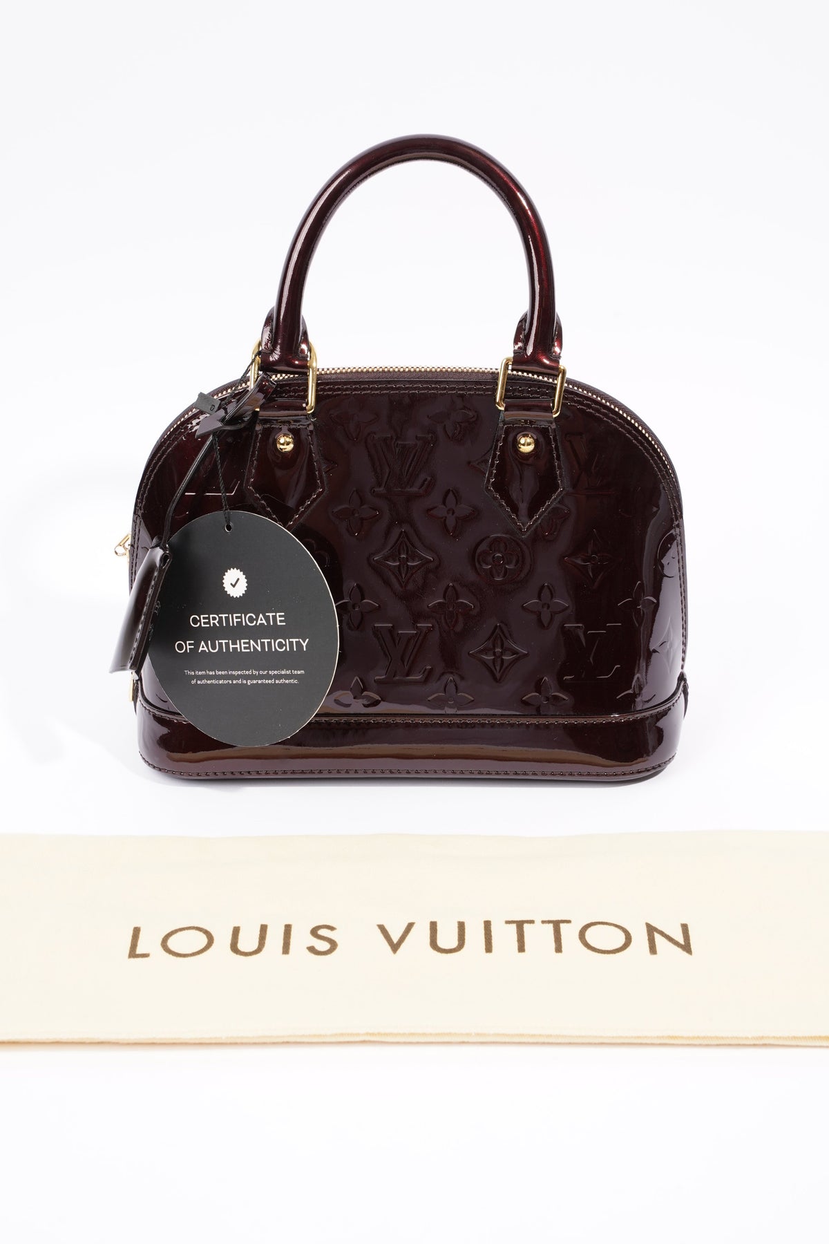 Louis Vuitton Womens Alma Vernis BB Amarante