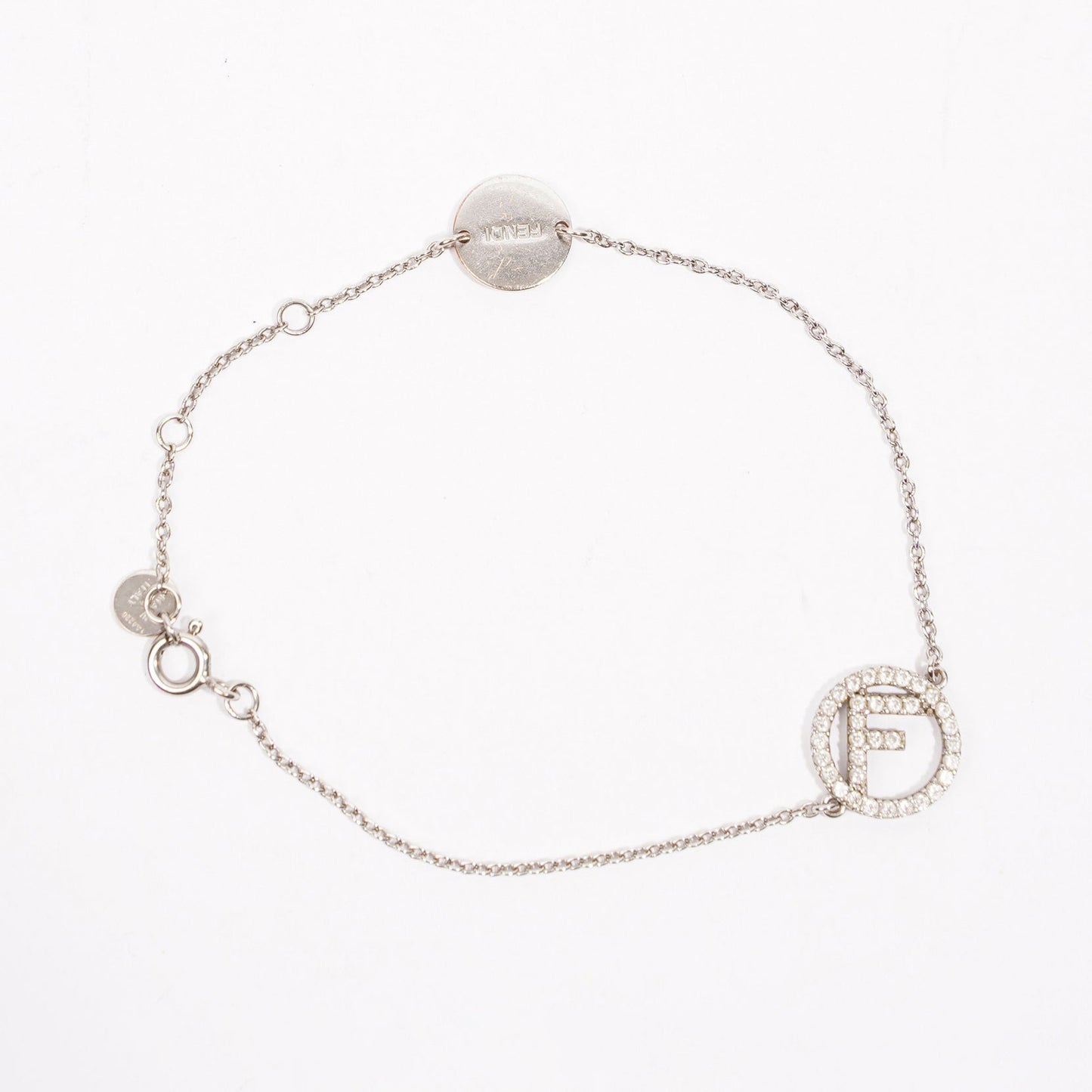 Fendi Womens F is Fendi Bracelet Silver Finish