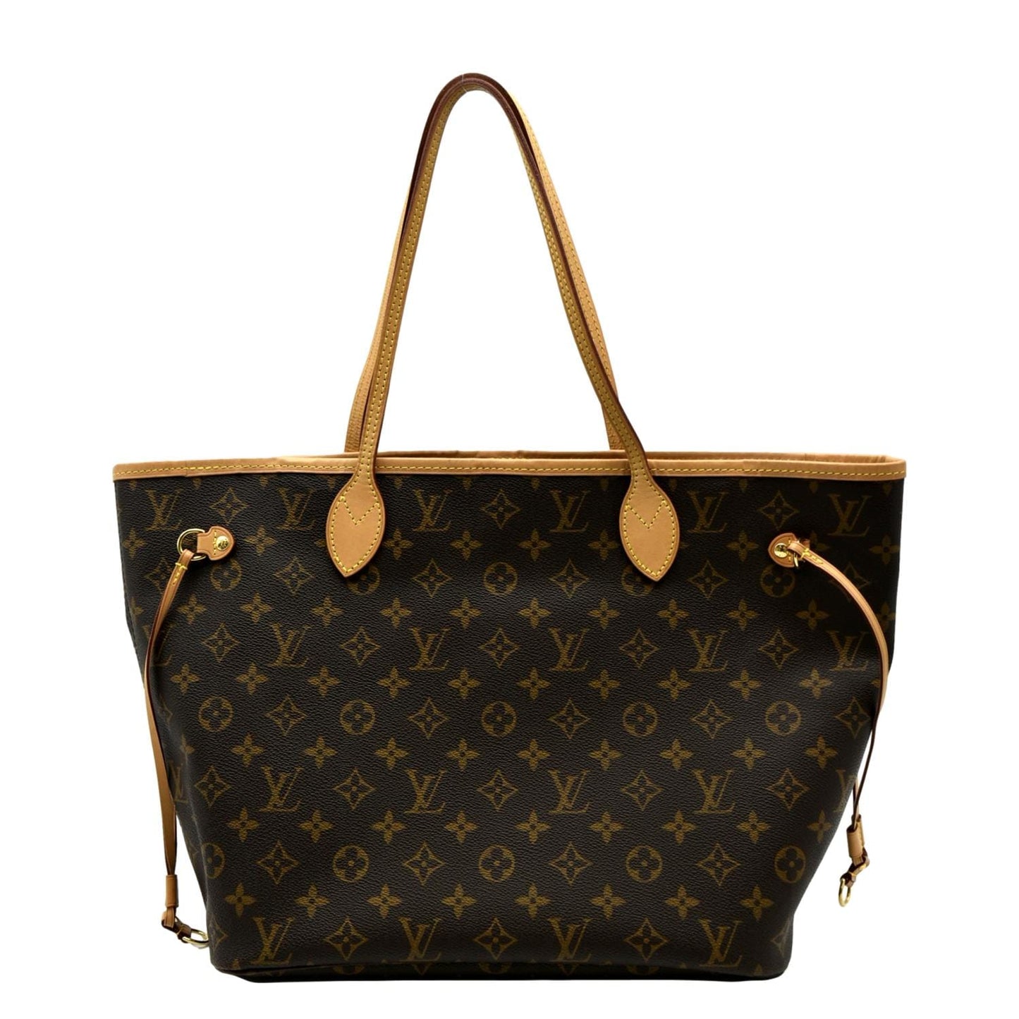 LOUIS VUITTON Neverfull MM Monogram Canvas Tote Bag Brown