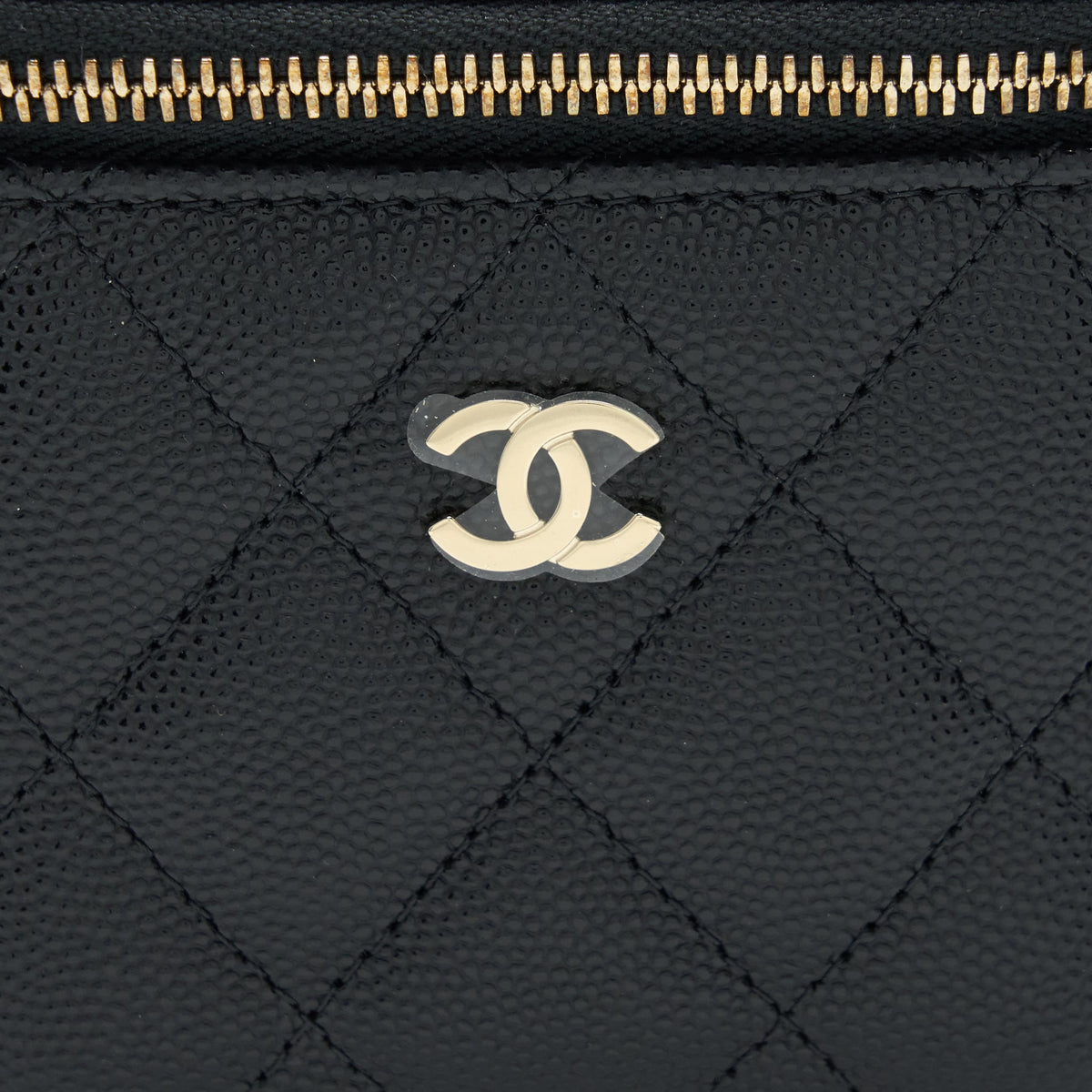 Chanel Mini Vanity With Chain Caviar Black LGHW