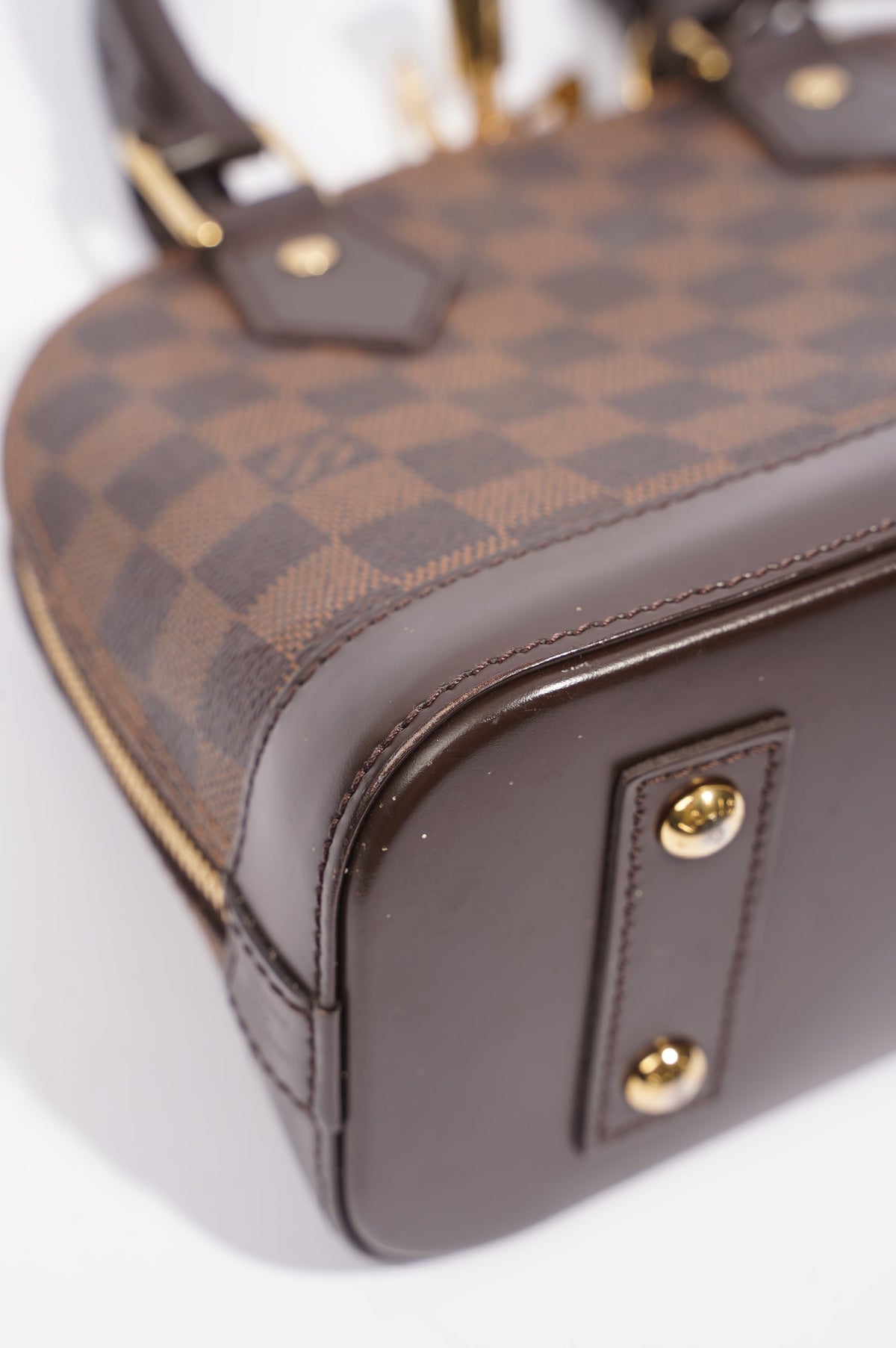 Louis Vuitton Womens Alma Damier Ebene BB