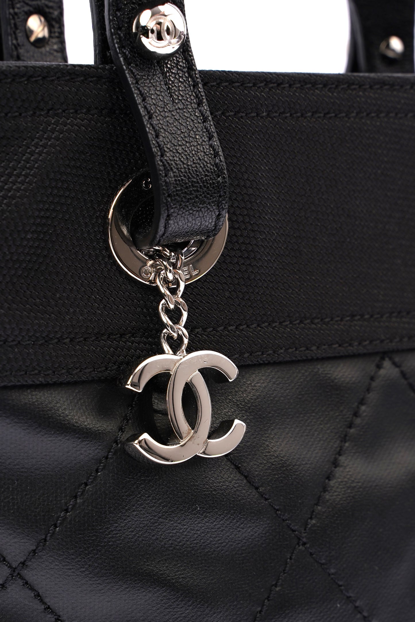 Chanel Paris Biarritz Tote Black Canvas