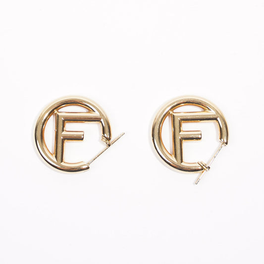 Fendi Womens F Hoops Golden Base Metal Medium