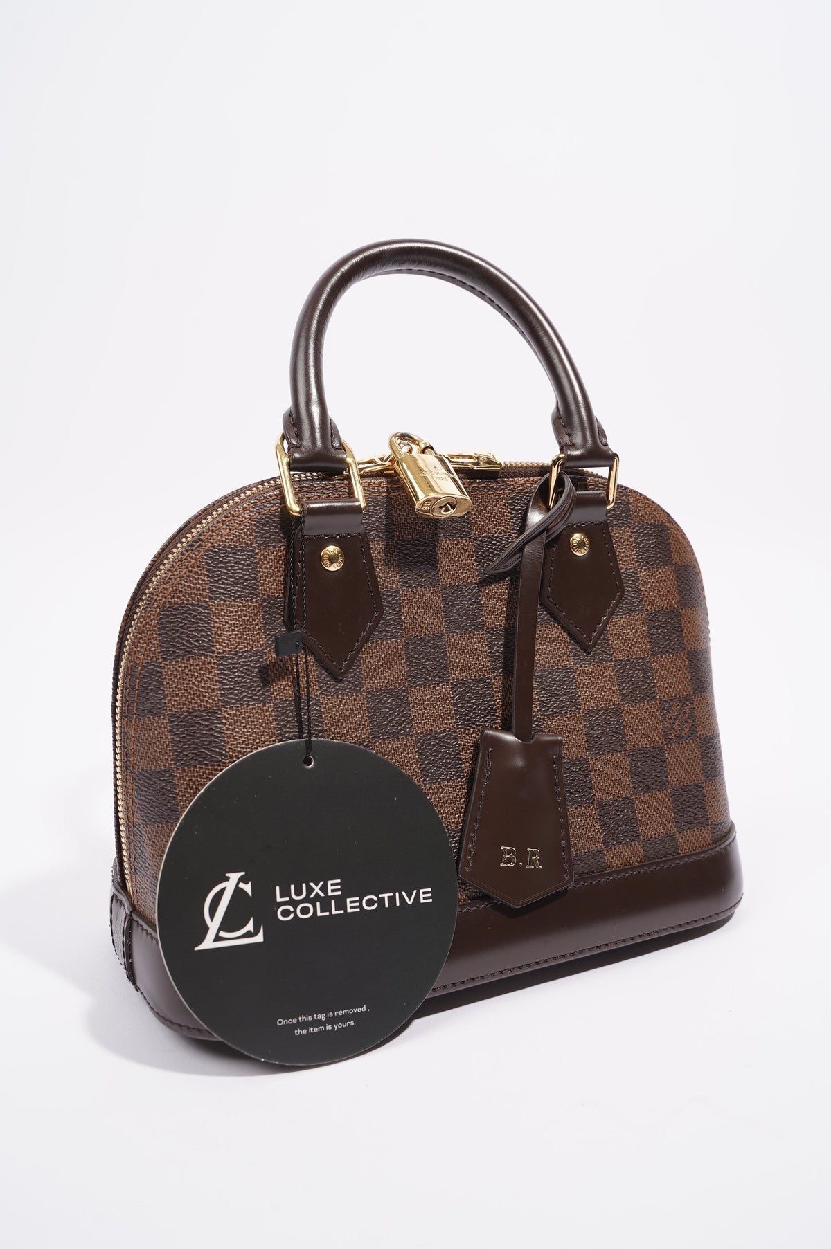 Louis Vuitton Womens Alma Damier Ebene BB