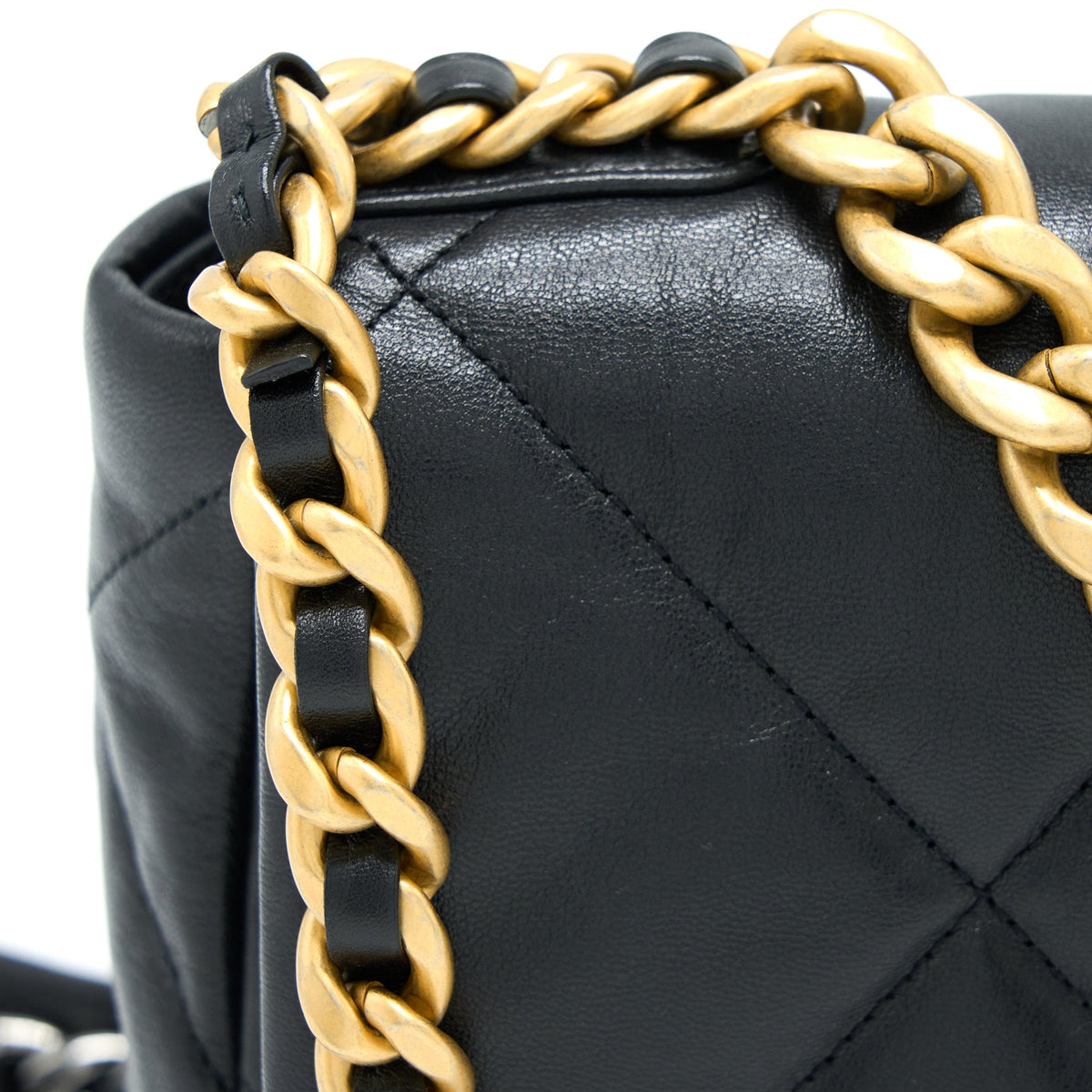 Chanel Small 19 Bag Goatskin Black Multicoloured Hardware
