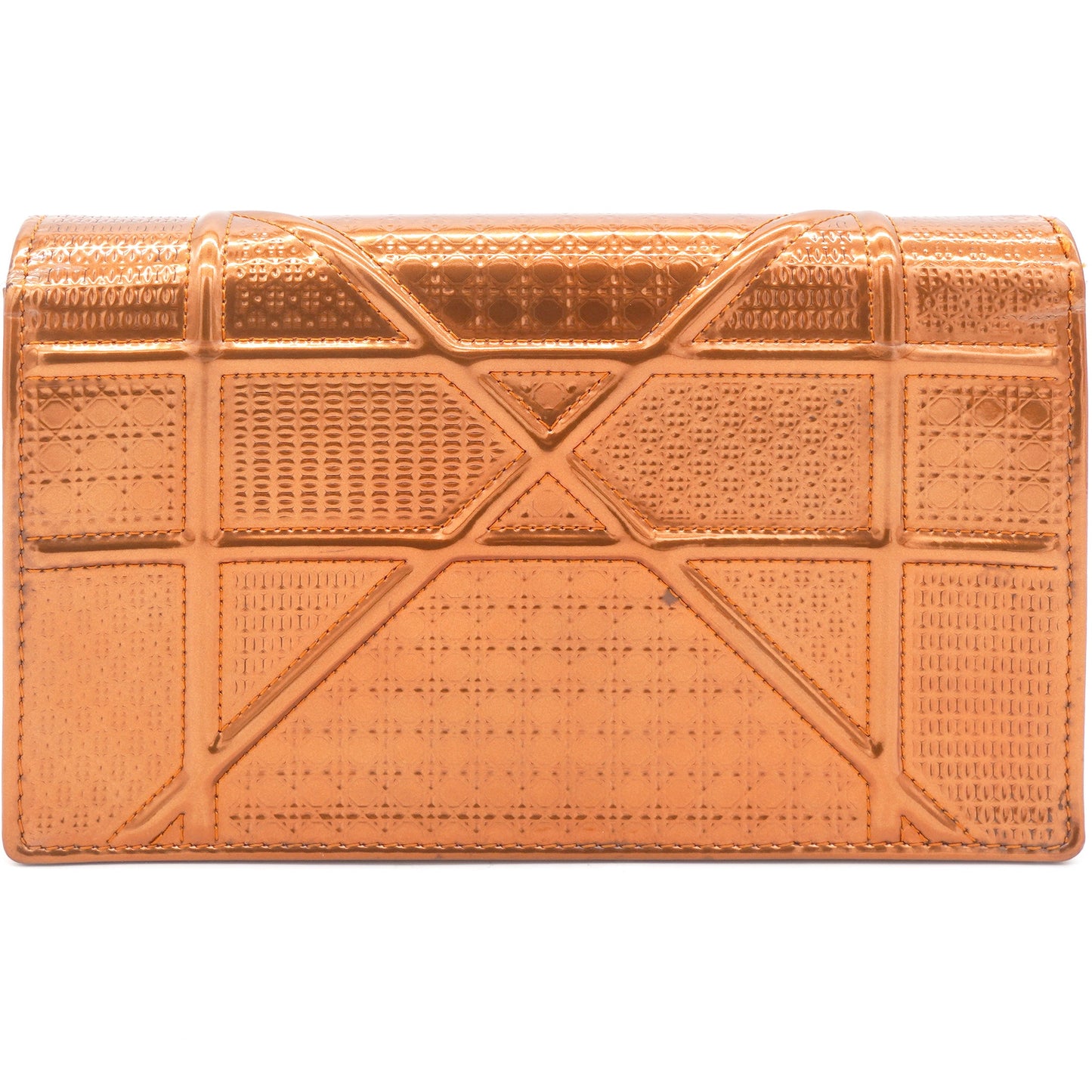 Dior Bronze Leather Diorama Wallet on Chain
