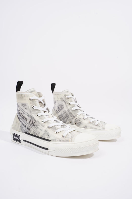 Christian Dior Men B23 White / Black Paper Print EU 41.5 / UK 7.5