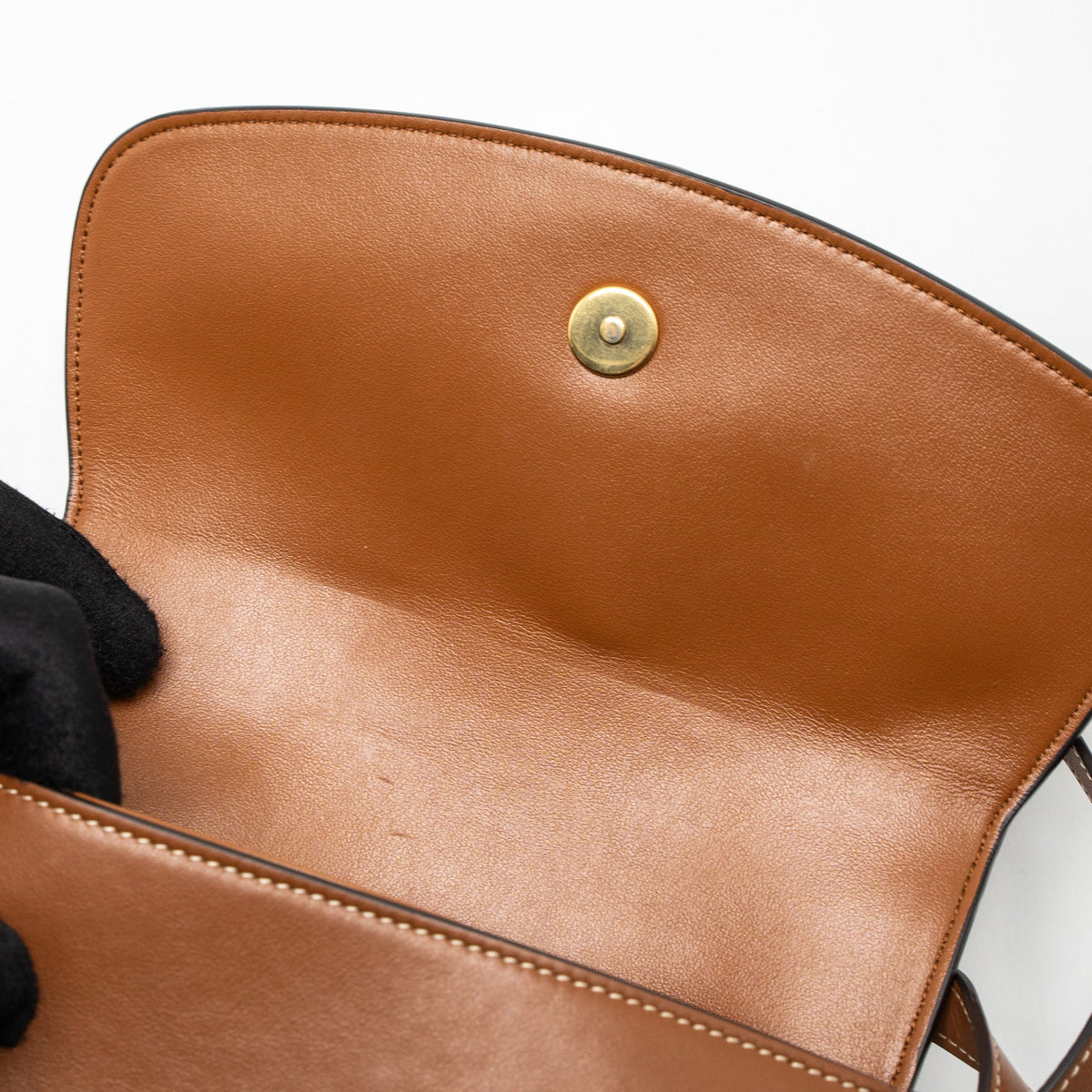 Celine Clutch On Strap Tabou Calfskin Tan GHW