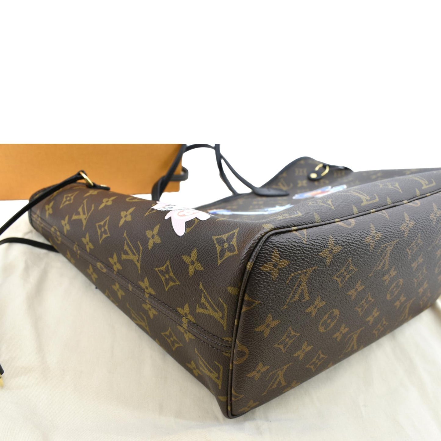 LOUIS VUITTON Neverfull Patches MM Monogram Canvas Tote Bag Brown