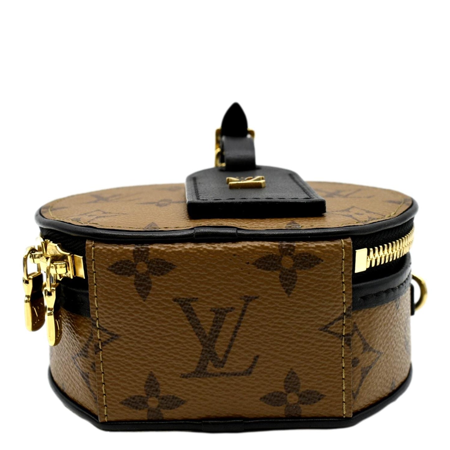 LOUIS VUITTON Petite Boite Chapeau Reverse Monogram Canvas Shoulder Bag Brown