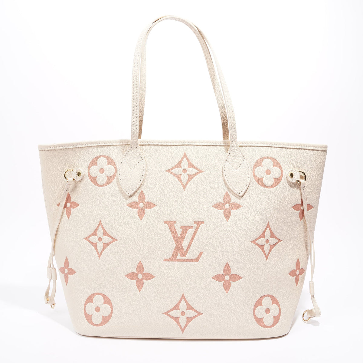 Louis Vuitton Neverfull Cream / Rose Empreinte Leather MM