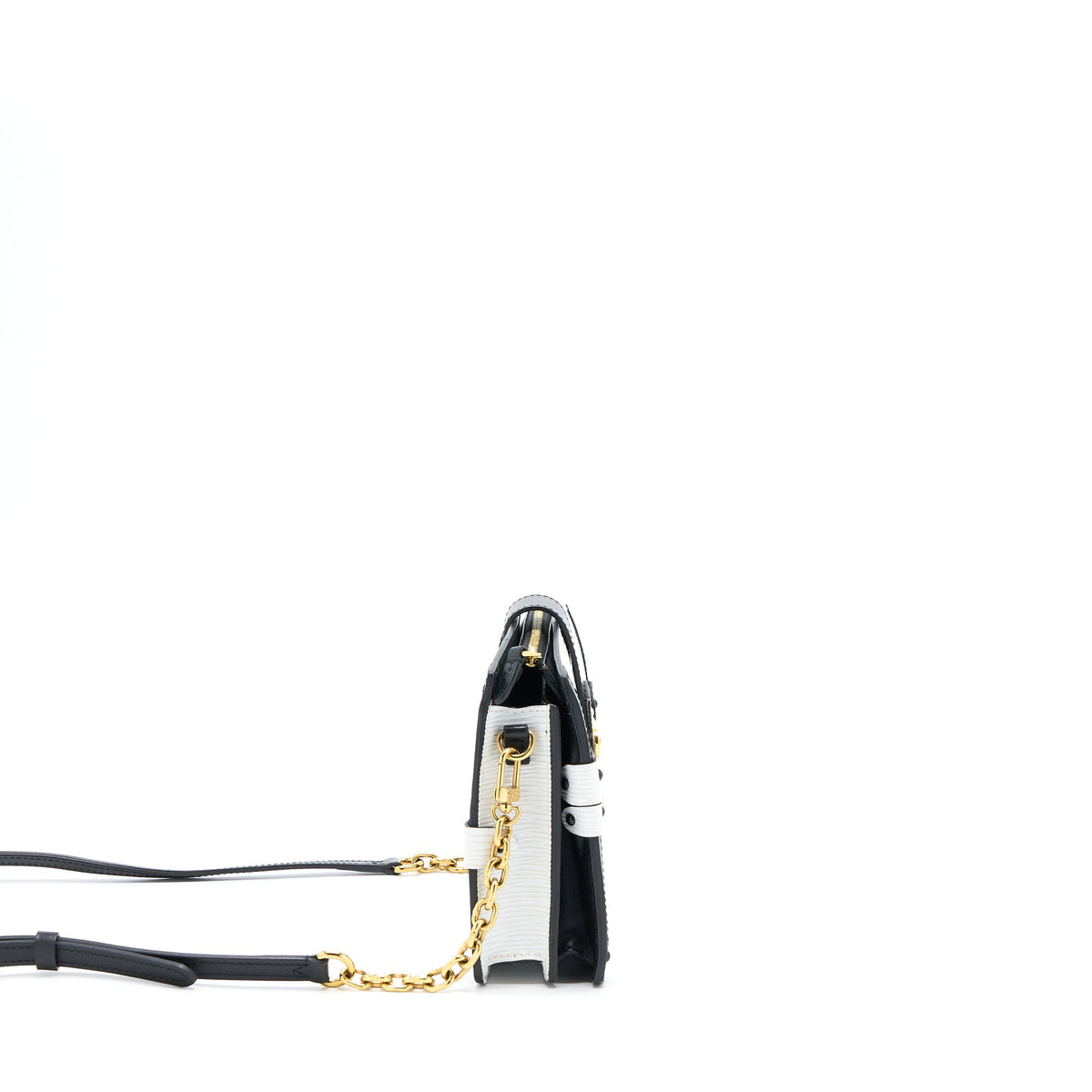 Louis Vuitton Trunk Clutch Epi Black/White GHW