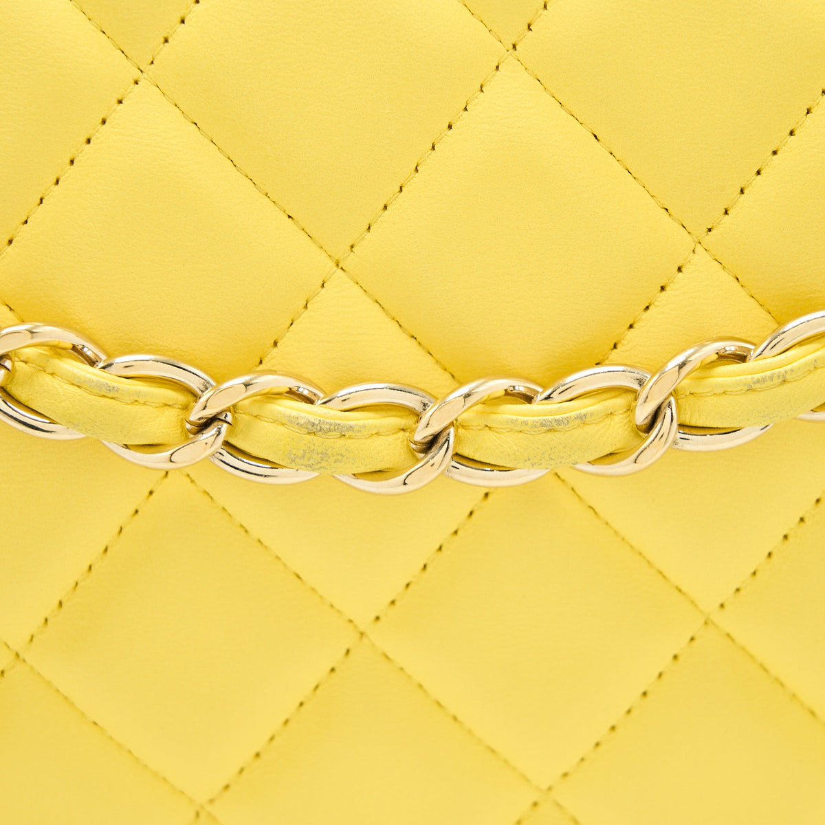 Chanel Maxi Classic Double Flap Bag Lambskin Yellow LGHW