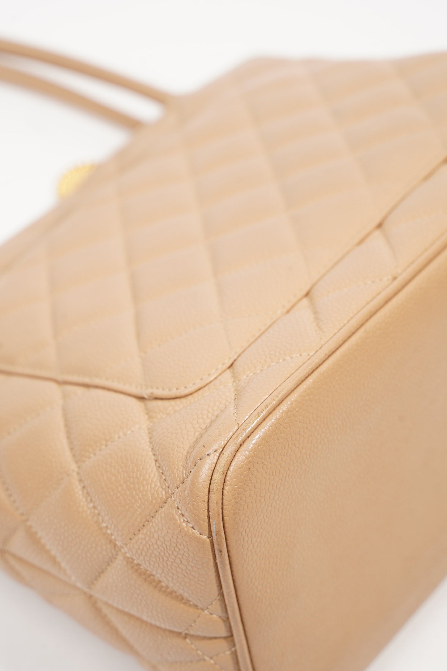 Chanel Womens Medallion Tote Beige