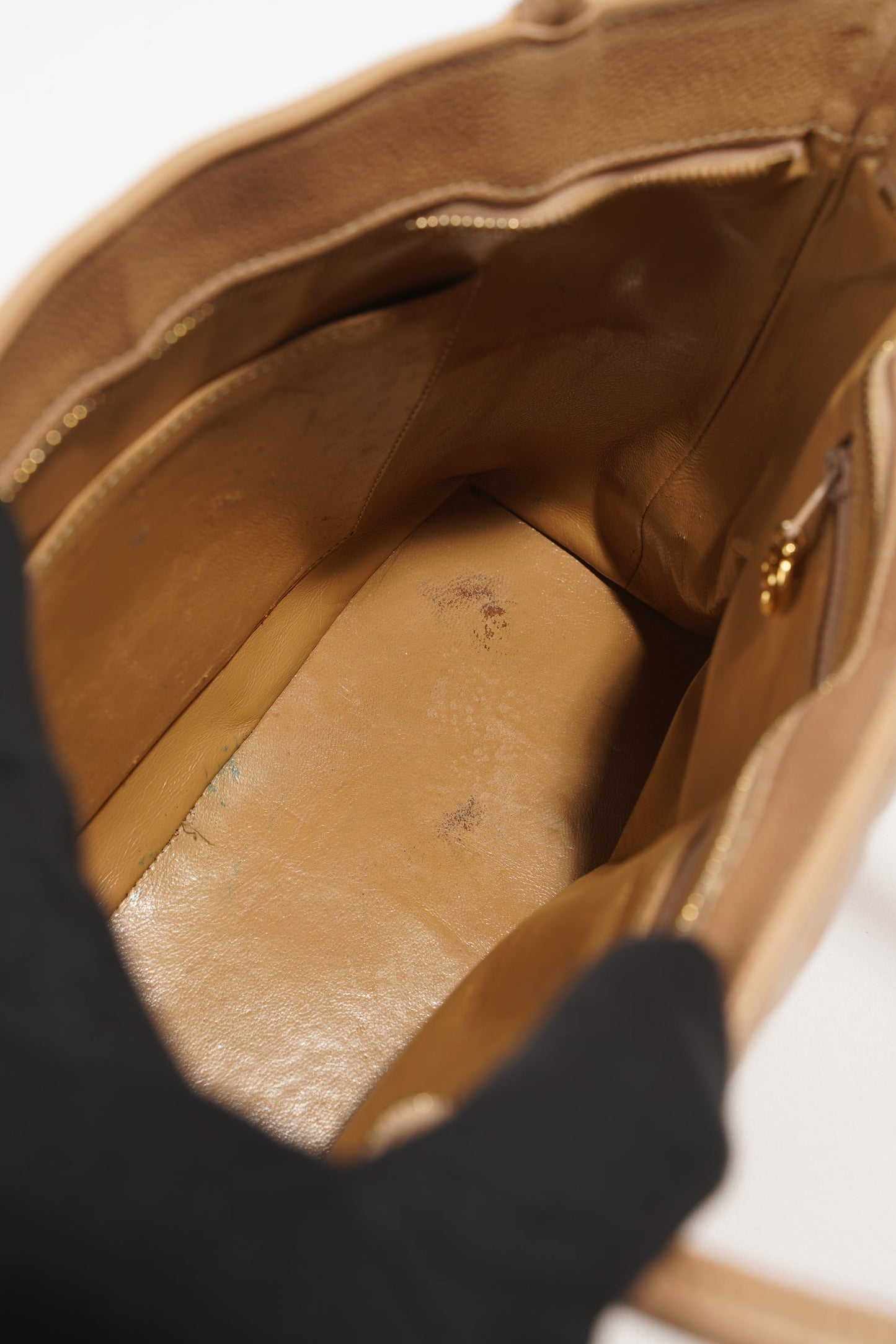 Chanel Womens Medallion Tote Beige