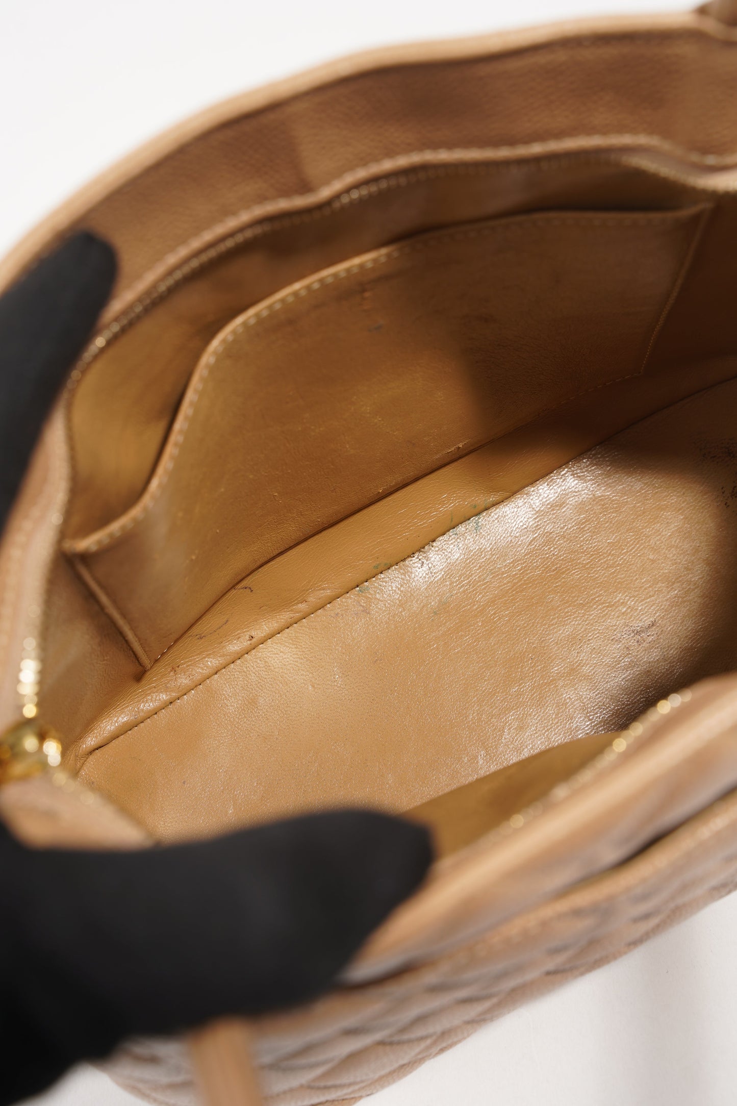 Chanel Womens Medallion Tote Beige