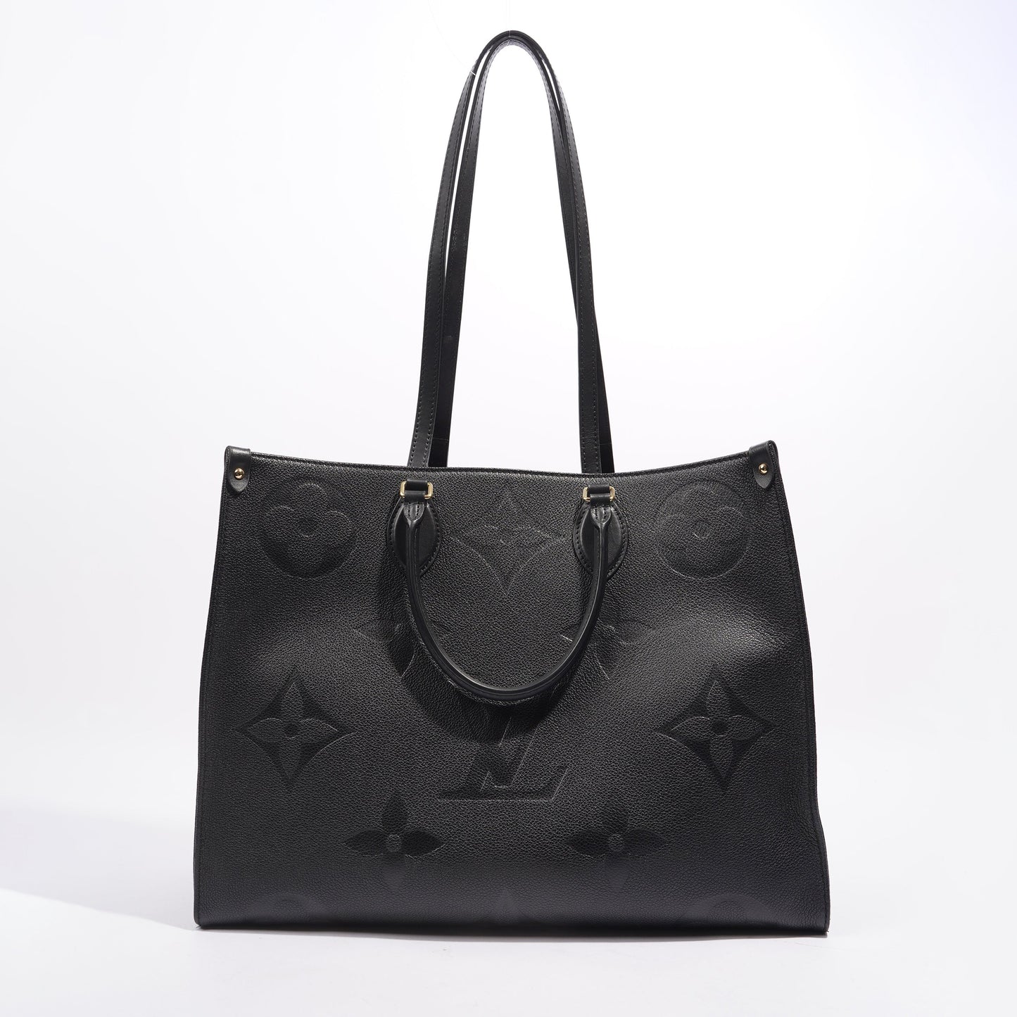 Louis Vuitton Womens OnTheGo Tote Black Leather GM