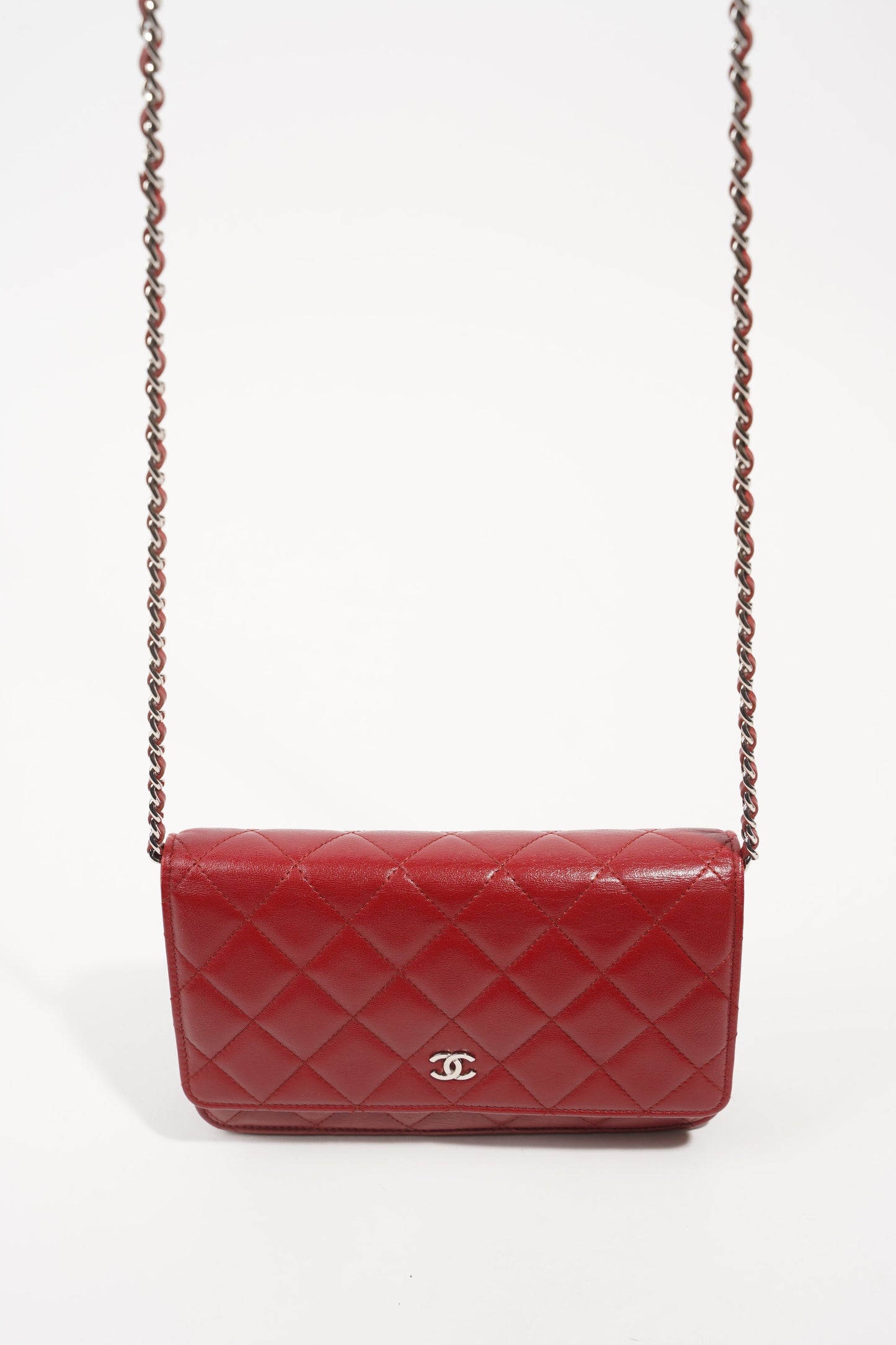 Chanel Womens Wallet On Chain Burgundy