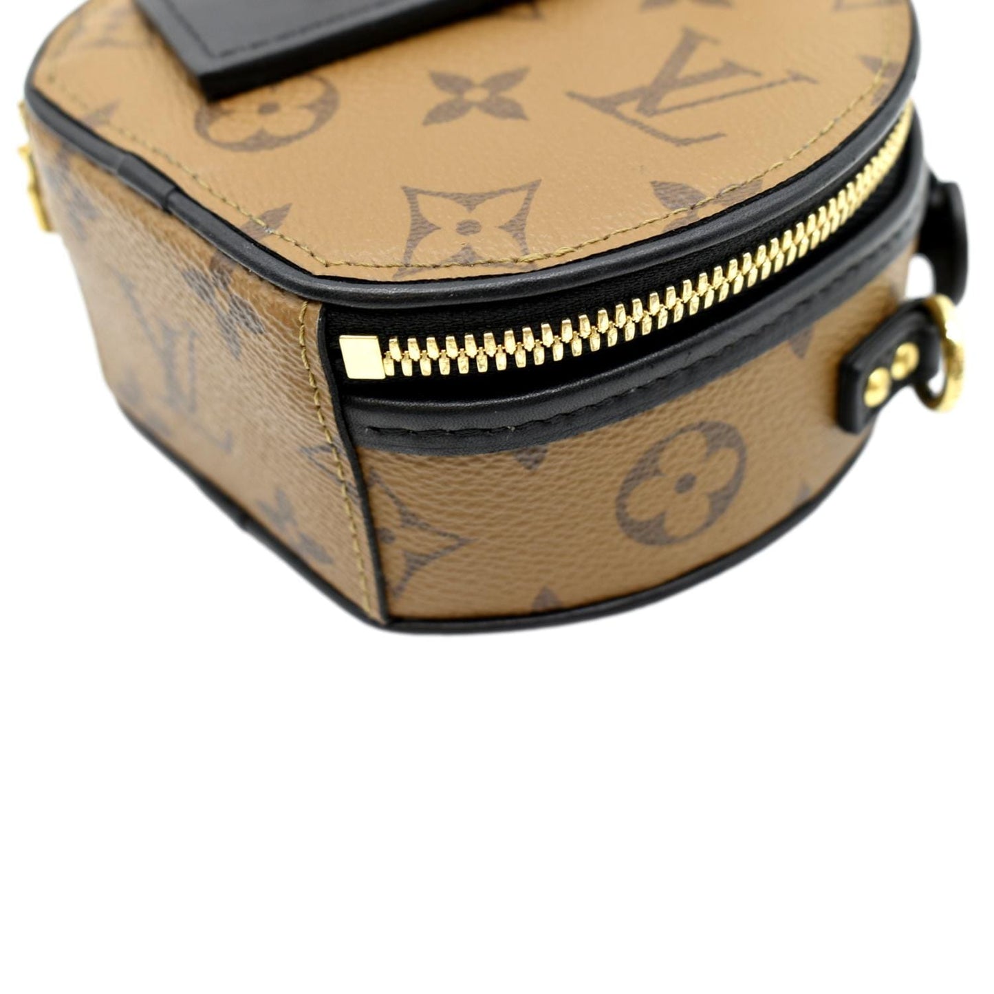 LOUIS VUITTON Petite Boite Chapeau Reverse Monogram Canvas Shoulder Bag Brown