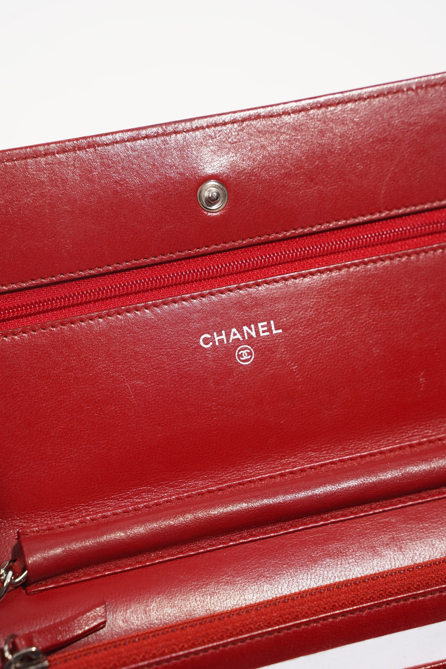 Chanel Womens Wallet On Chain Burgundy