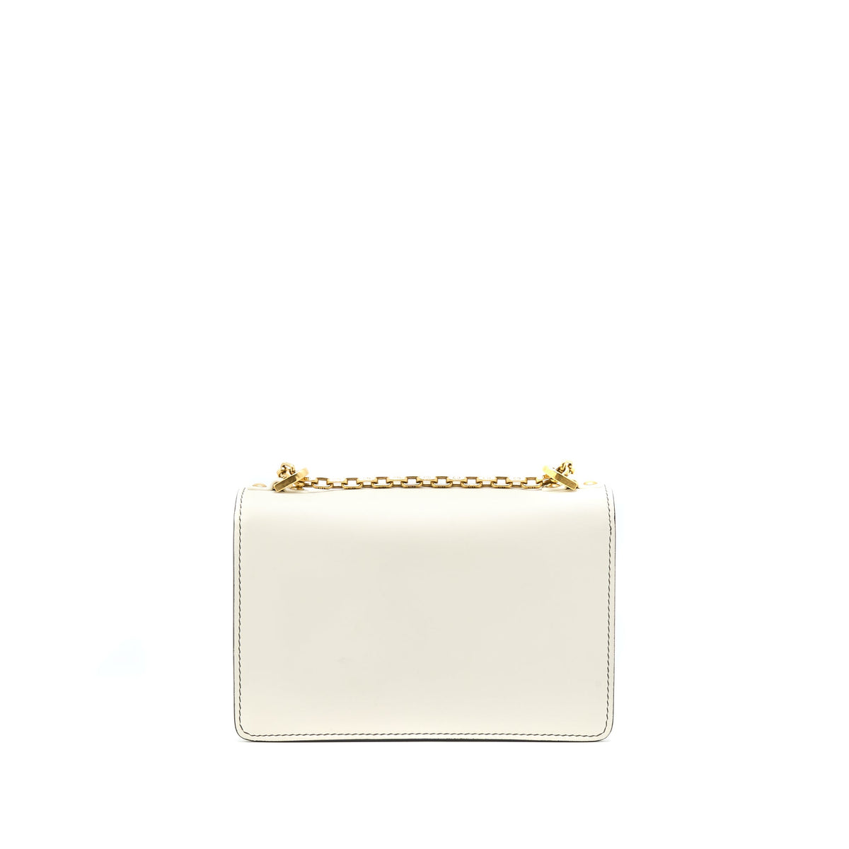 Dior Ja'Dior Flap Bag/ Clutch with Chain White GHW