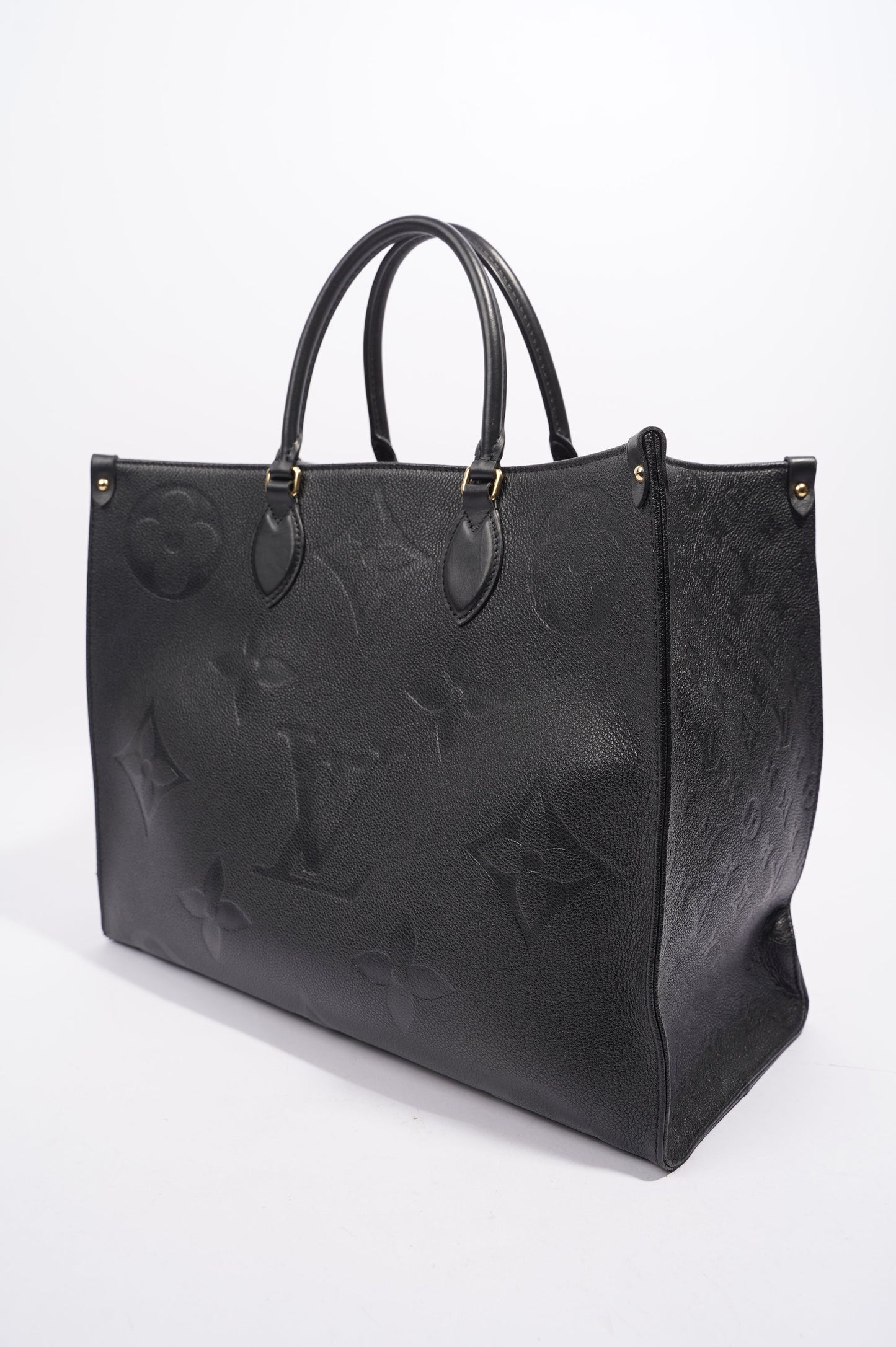 Louis Vuitton Womens OnTheGo Tote Black Leather GM