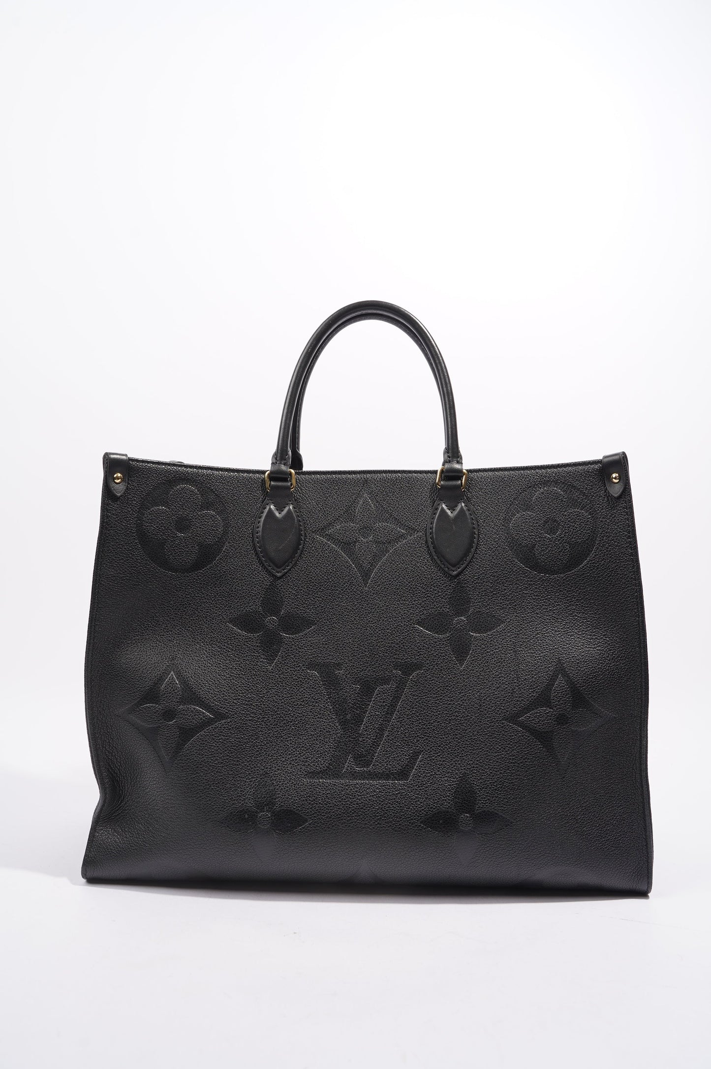 Louis Vuitton Womens OnTheGo Tote Black Leather GM