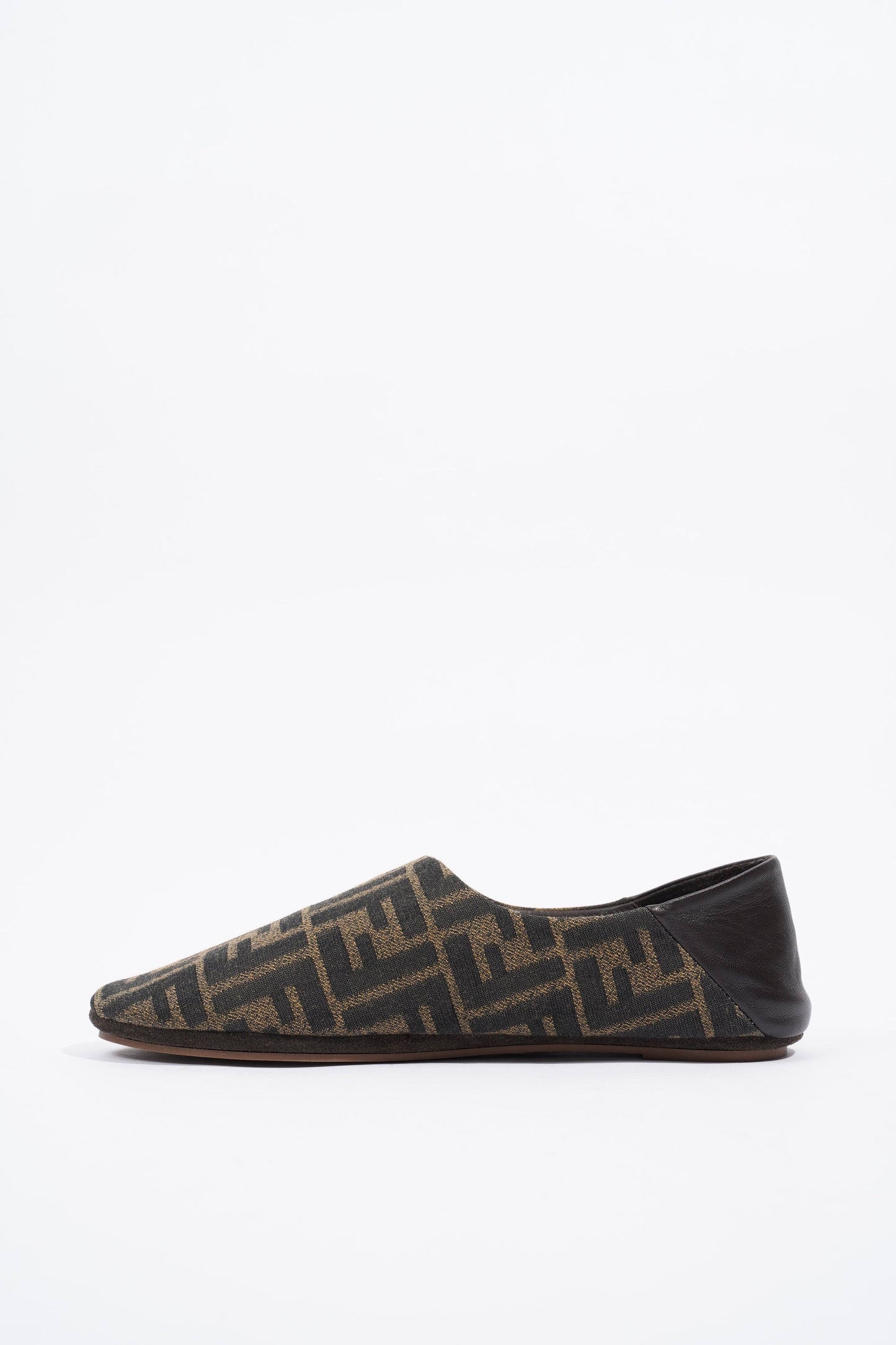 Fendi FF Logo Slippers Brown / Beige EU 38 / UK 5