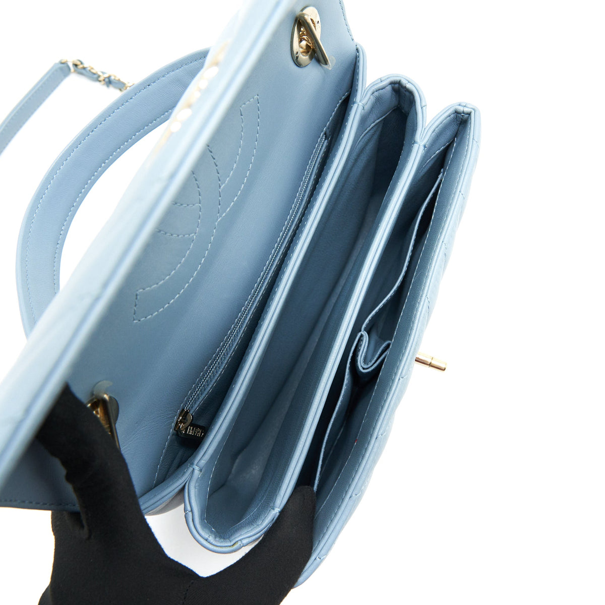 Chanel Trendy CC Flap Bag Light Blue Lambskin LGHW