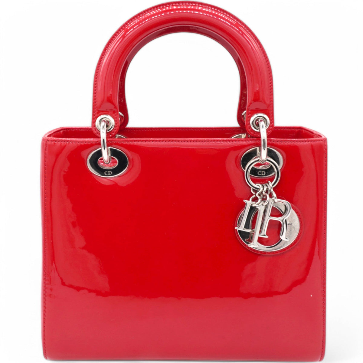 Dior Glazed Medium Lady Dior Red