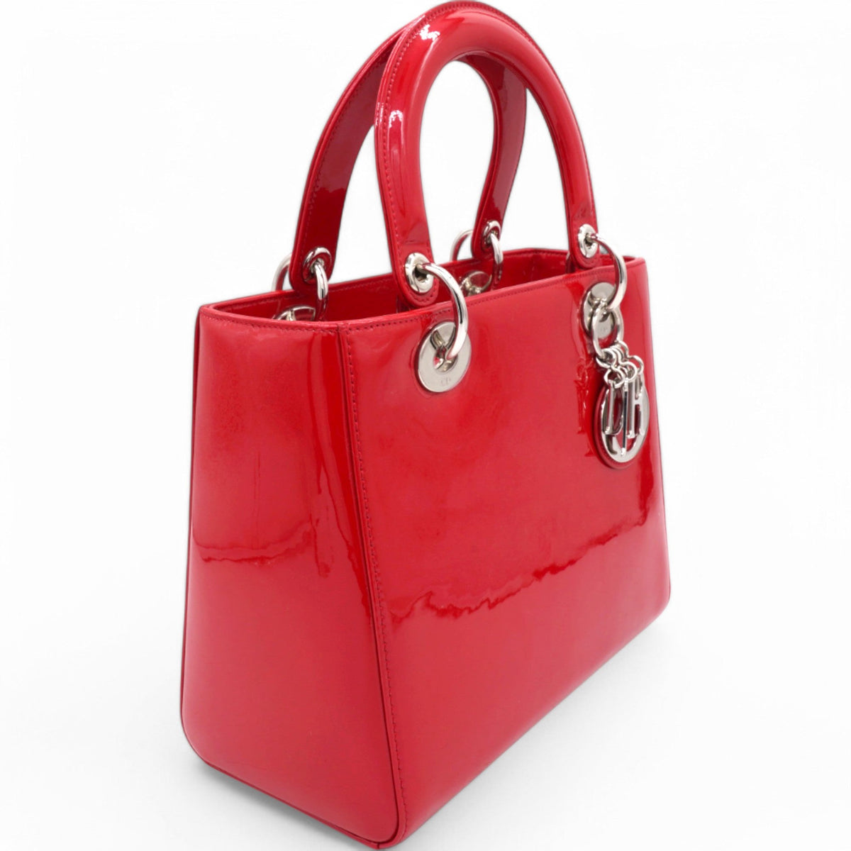 Dior Glazed Medium Lady Dior Red