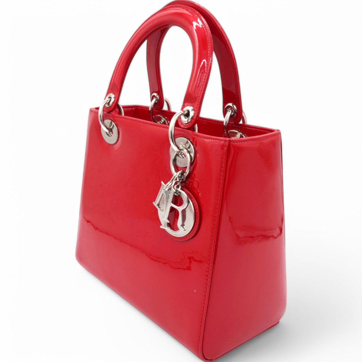 Dior Glazed Medium Lady Dior Red