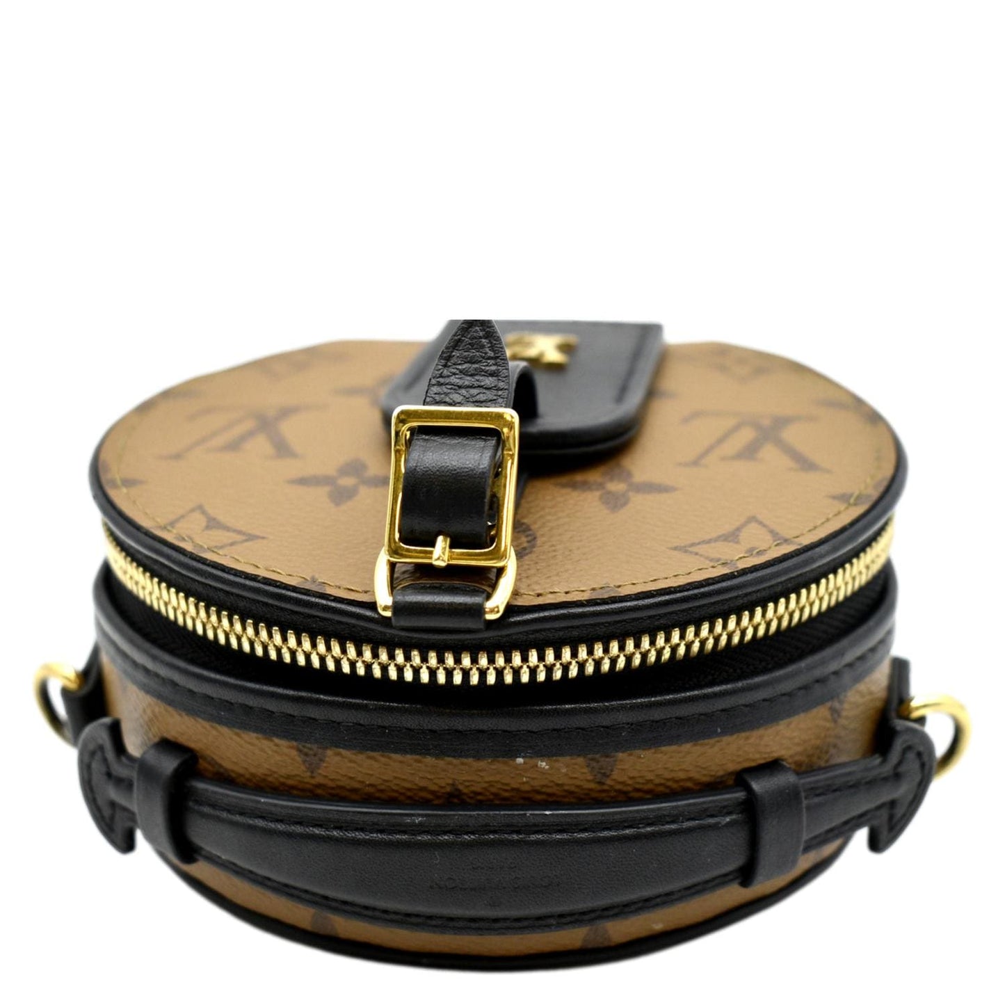 LOUIS VUITTON Petite Boite Chapeau Reverse Monogram Canvas Shoulder Bag Brown